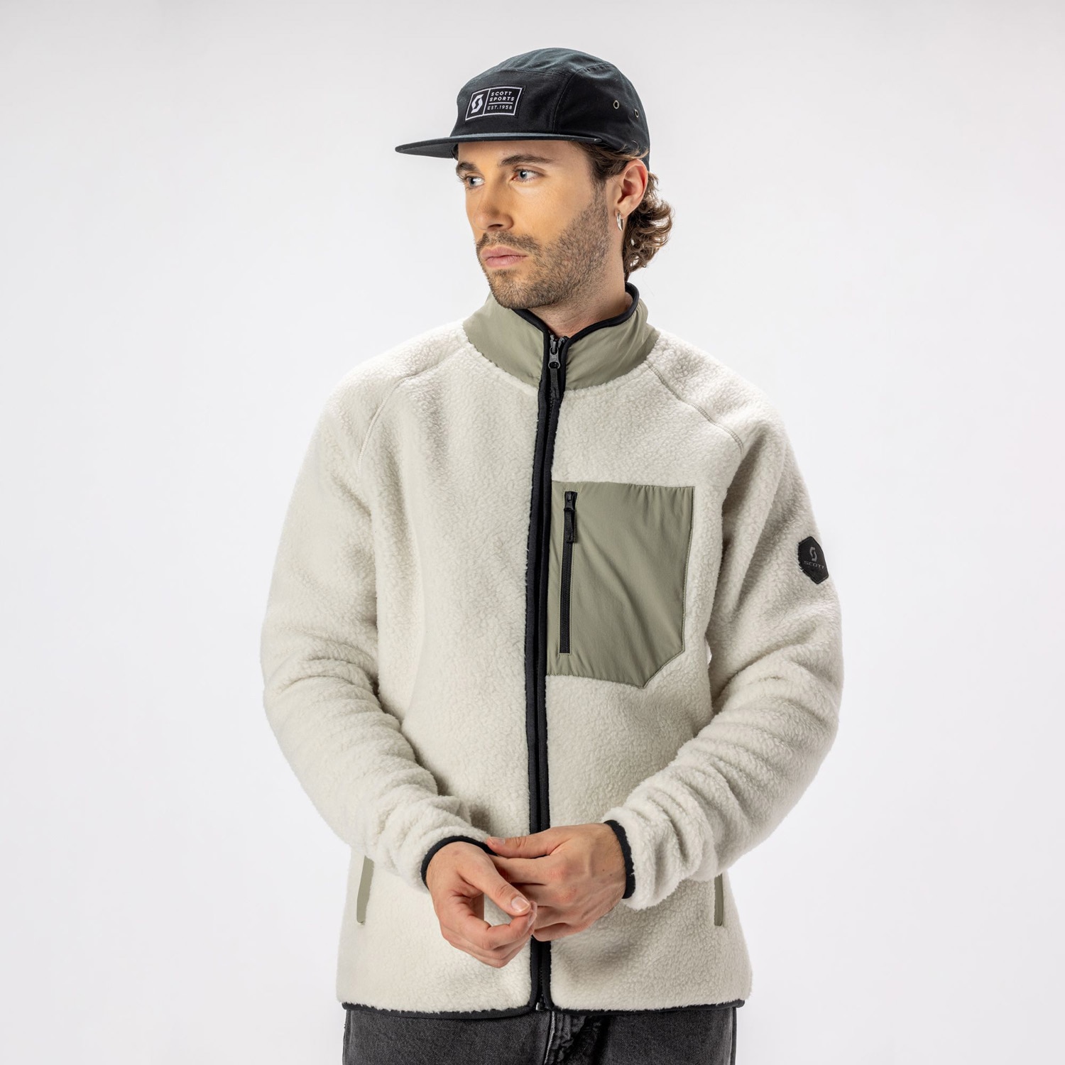 Forro polar de hombre DEFINED HERITAGE PILE Scott - Blanco roto Blanco roto-1