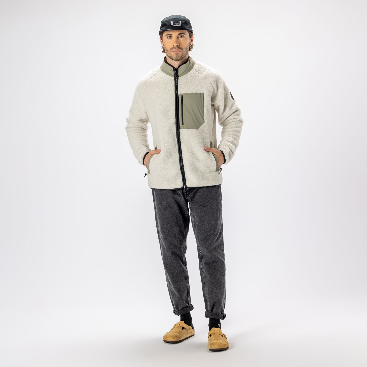 Forro polar de hombre DEFINED HERITAGE PILE Scott - Blanco roto Blanco roto-5