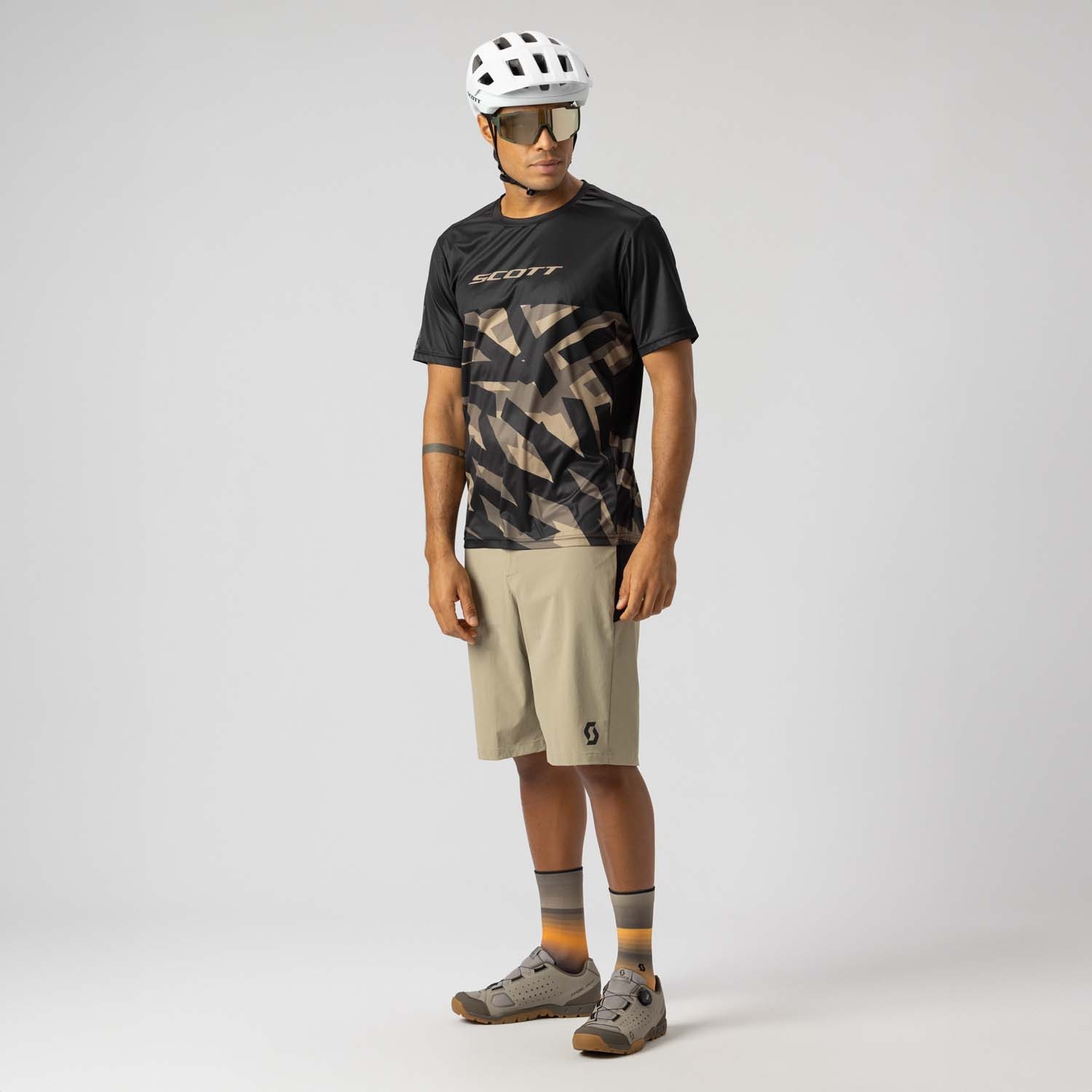 Imagen 3 de Culotte de ciclismo de hombre VERTIC LT con badana Scott - Marrón Marrón