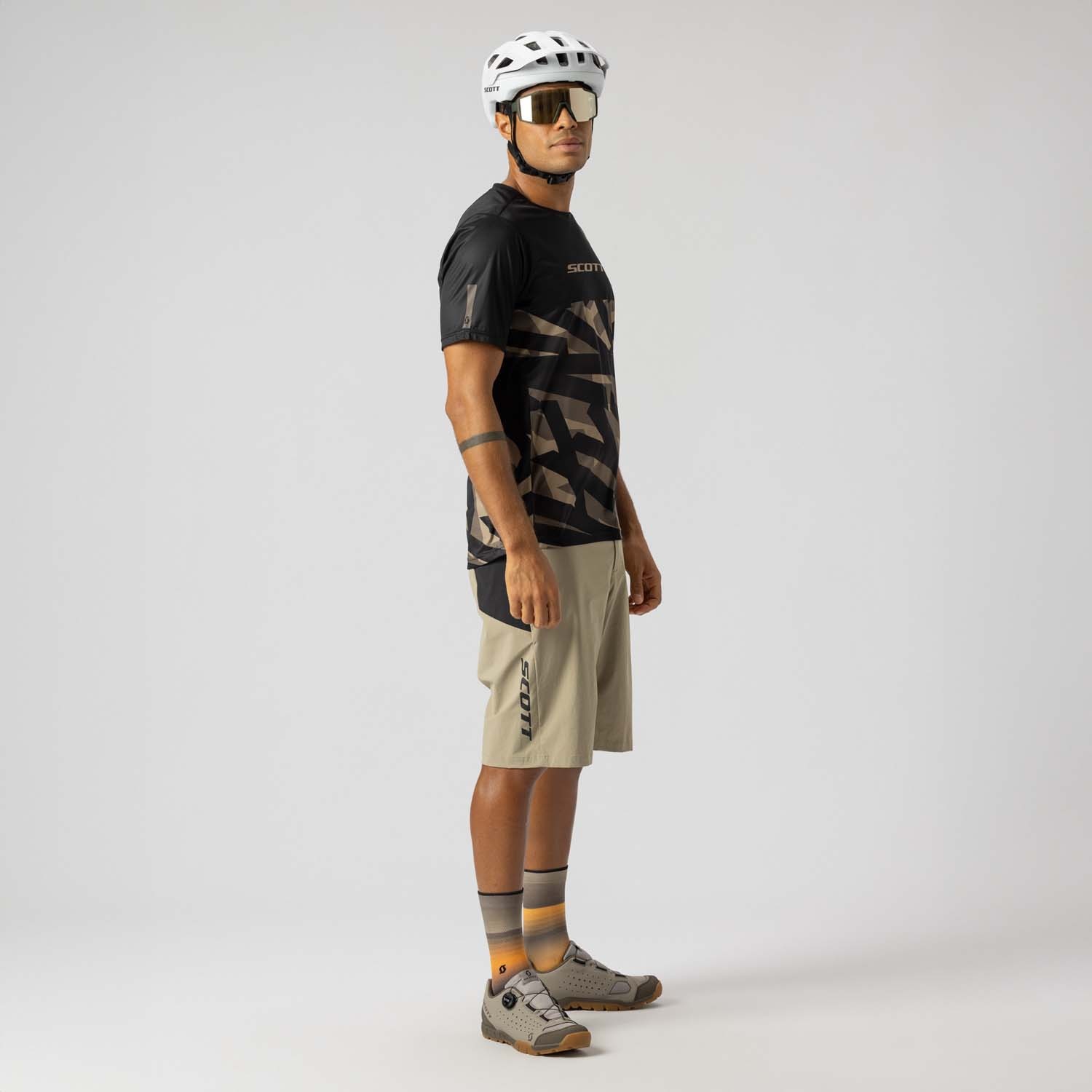 Imagen 4 de Culotte de ciclismo de hombre VERTIC LT con badana Scott - Marrón Marrón
