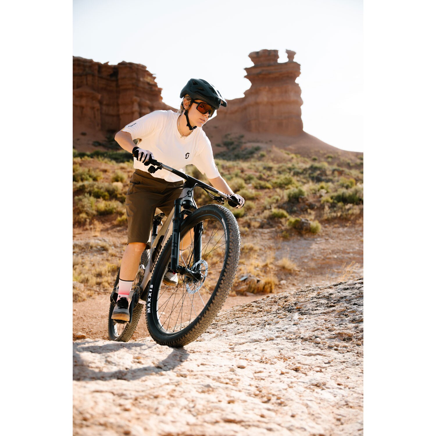 Camiseta de ciclismo de mujer VERTIC PRO SL SS Scott - Blanco roto Blanco roto-5