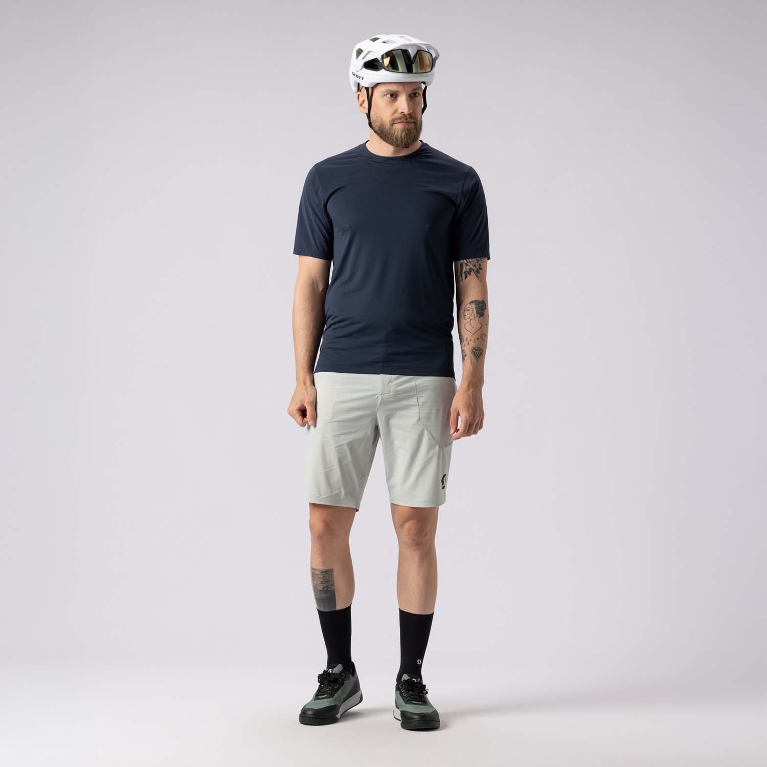 Bermuda de ciclismo de hombre VERTIC PRO SL Scott - Gris claro Gris claro-3