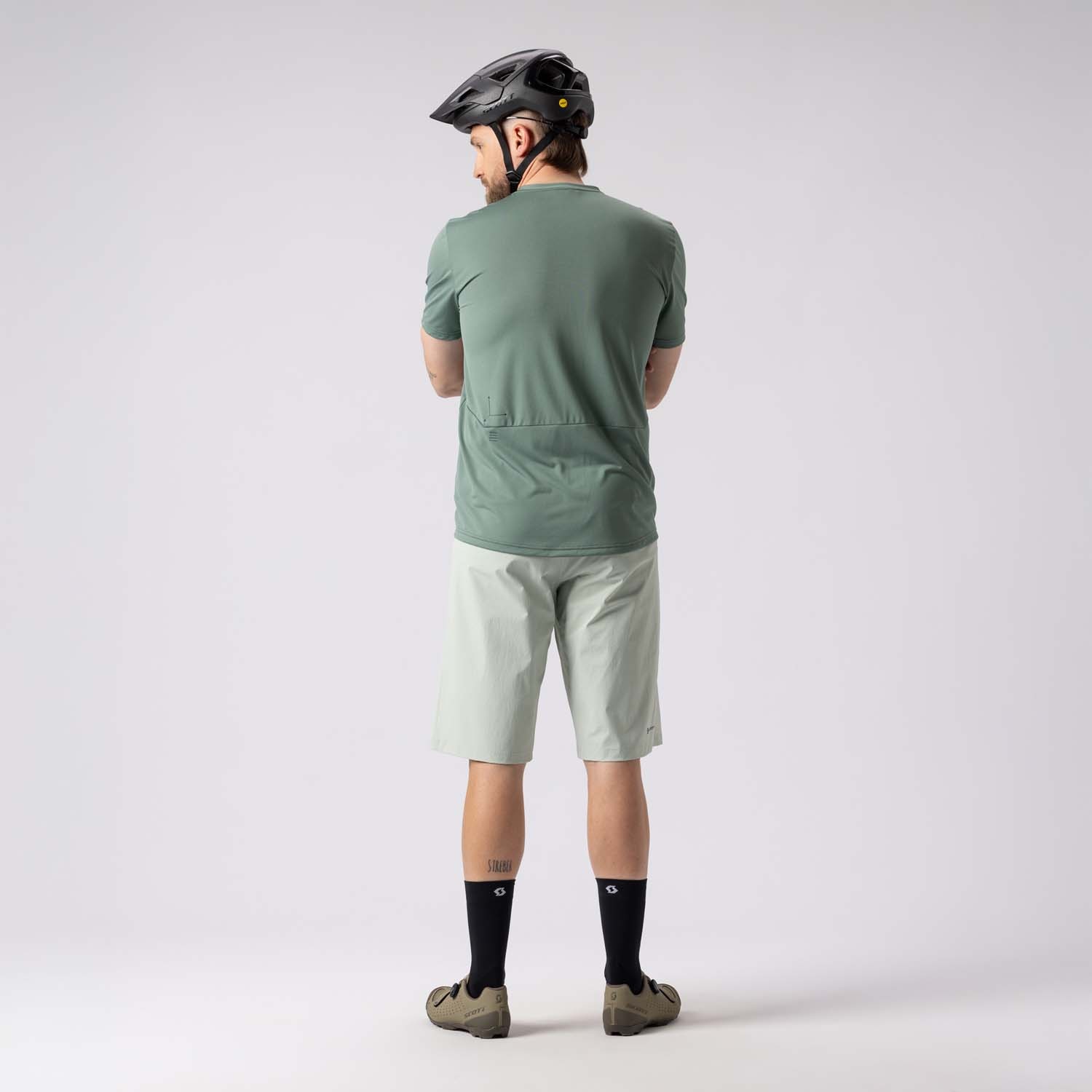 Culotte de ciclismo de hombre TRAIL FLOW con badana Scott - Gris claro Gris claro-5