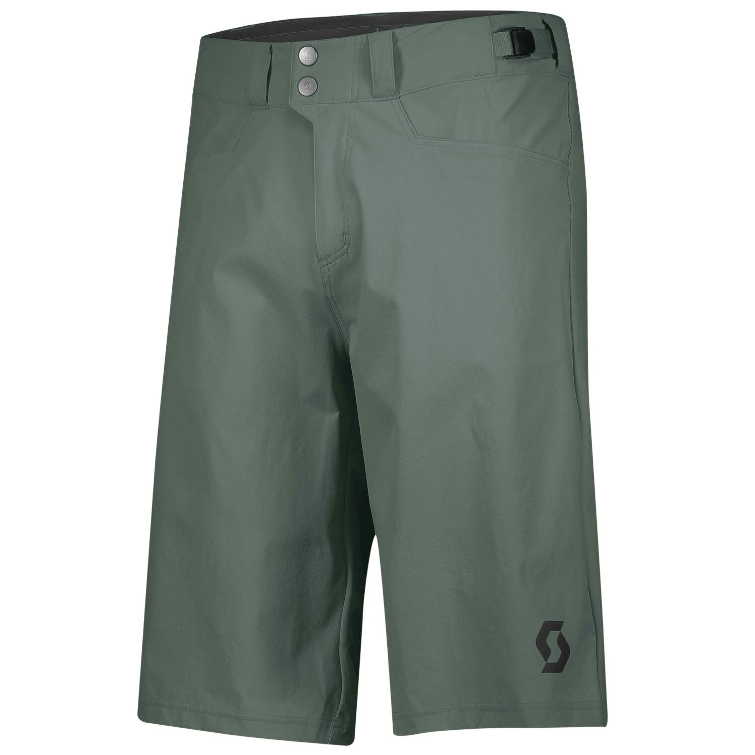Culotte de ciclismo de hombre TRAIL FLOW con badana Scott - Verde grisáceo Verde grisáceo-1