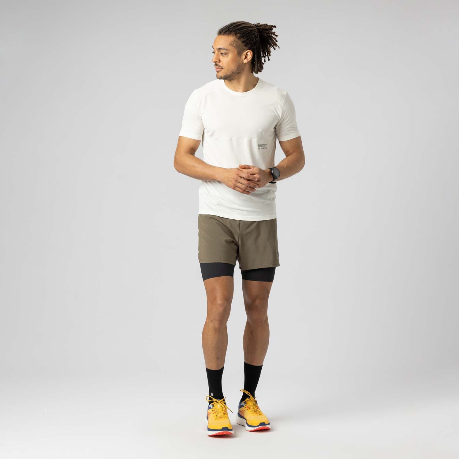 Short de trail running de hombre HYBRID ENDURANCE TECH Scott - Marrón Marrón-3