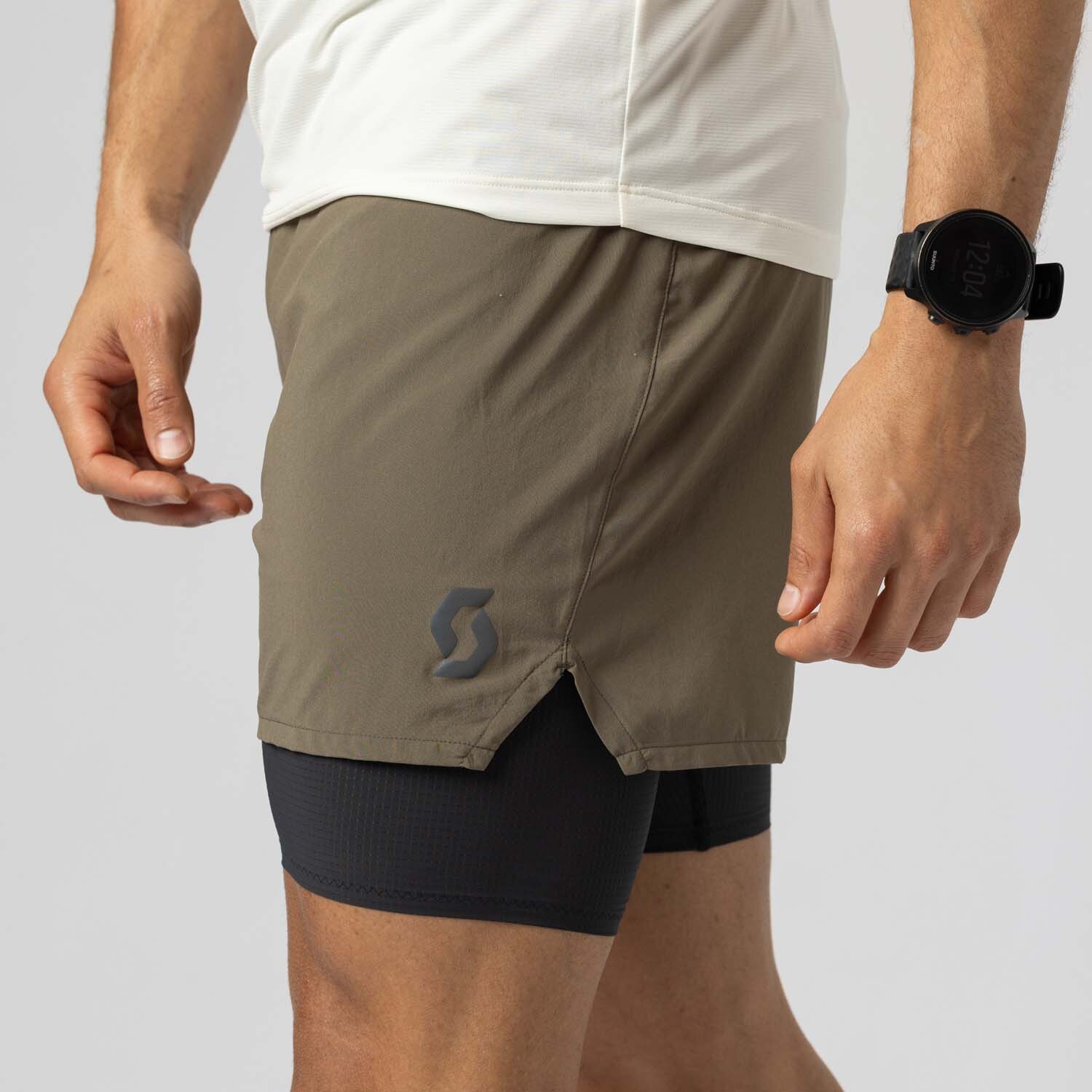 Short de trail running de hombre HYBRID ENDURANCE TECH Scott - Marrón Marrón-5