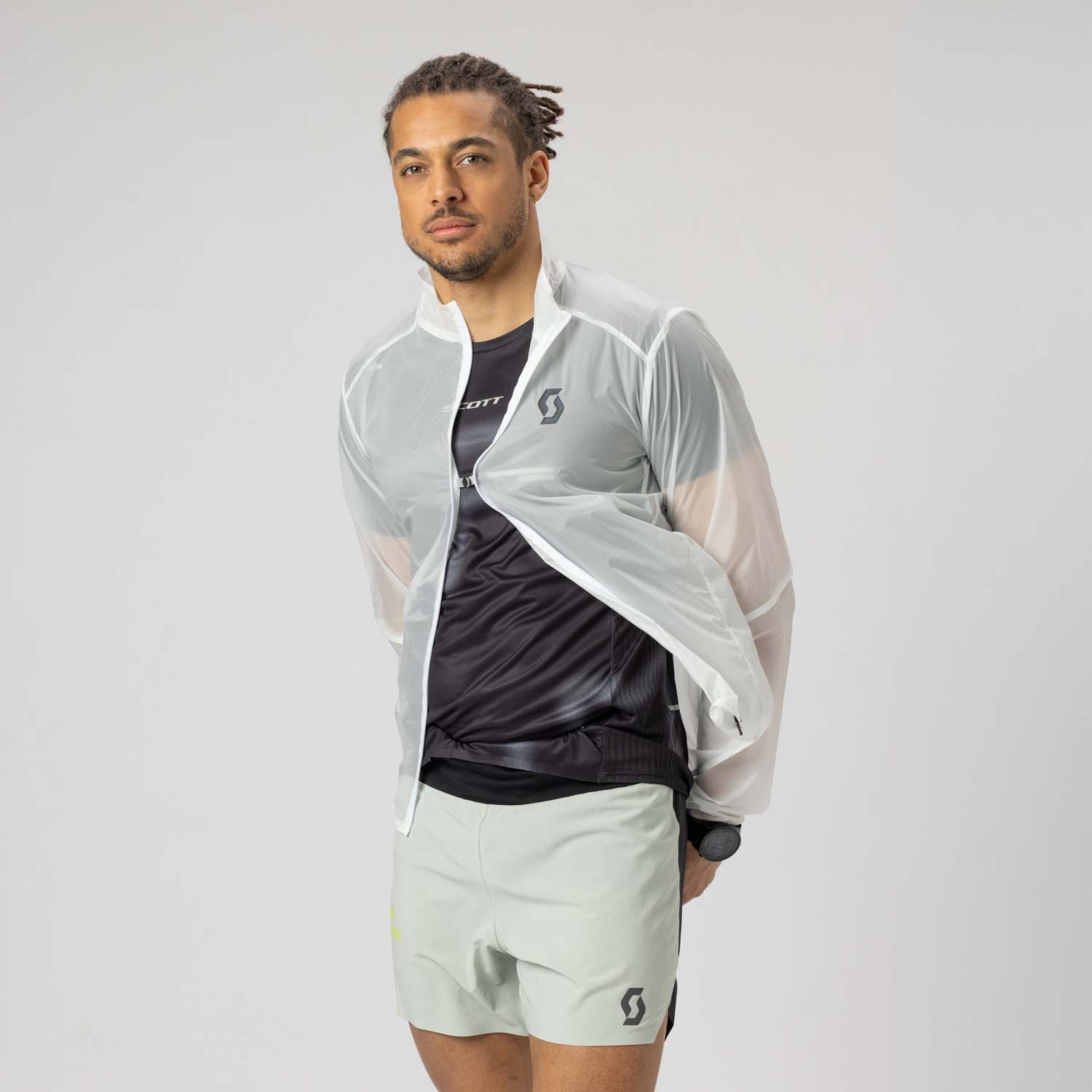 Chaqueta cortavientos de running de hombre ENDURANCE SL WB Scott - Blanco Blanco-6