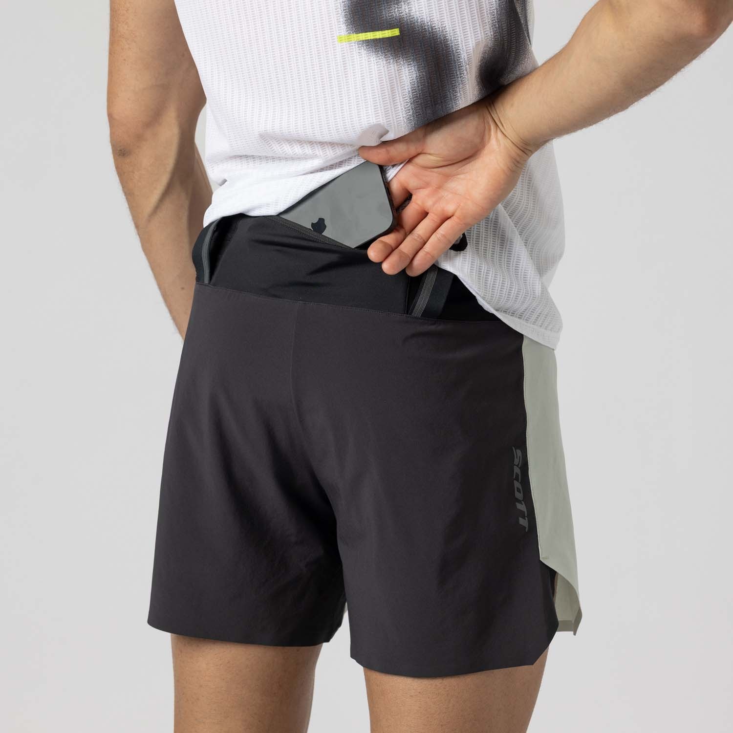 Imagen 6 de Short de trail running de hombre RC RUN Scott - Gris claro Gris claro