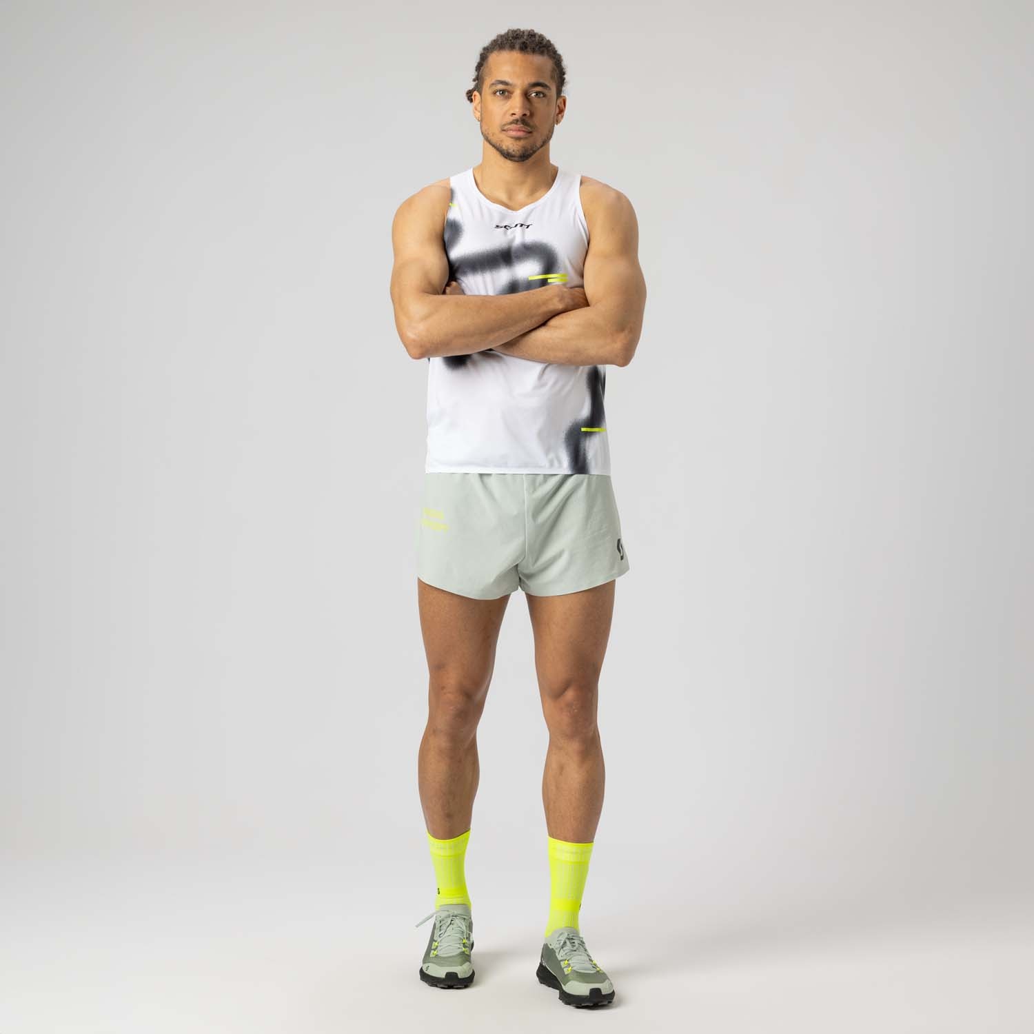 Camiseta de trail running de hombre RC RUN Scott - Blanco Blanco-3