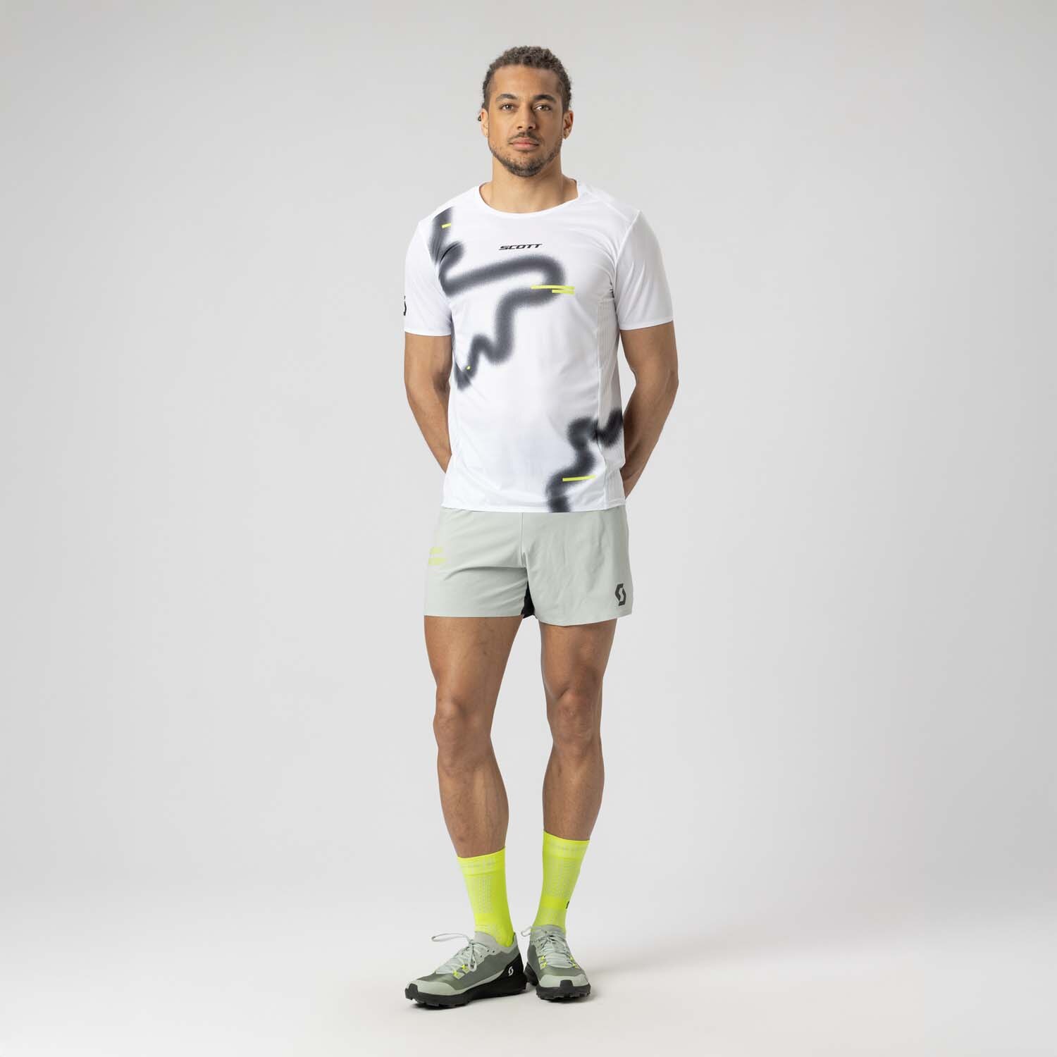 Camiseta de trail running de hombre RC RUN SS Scott - Blanco Blanco-3