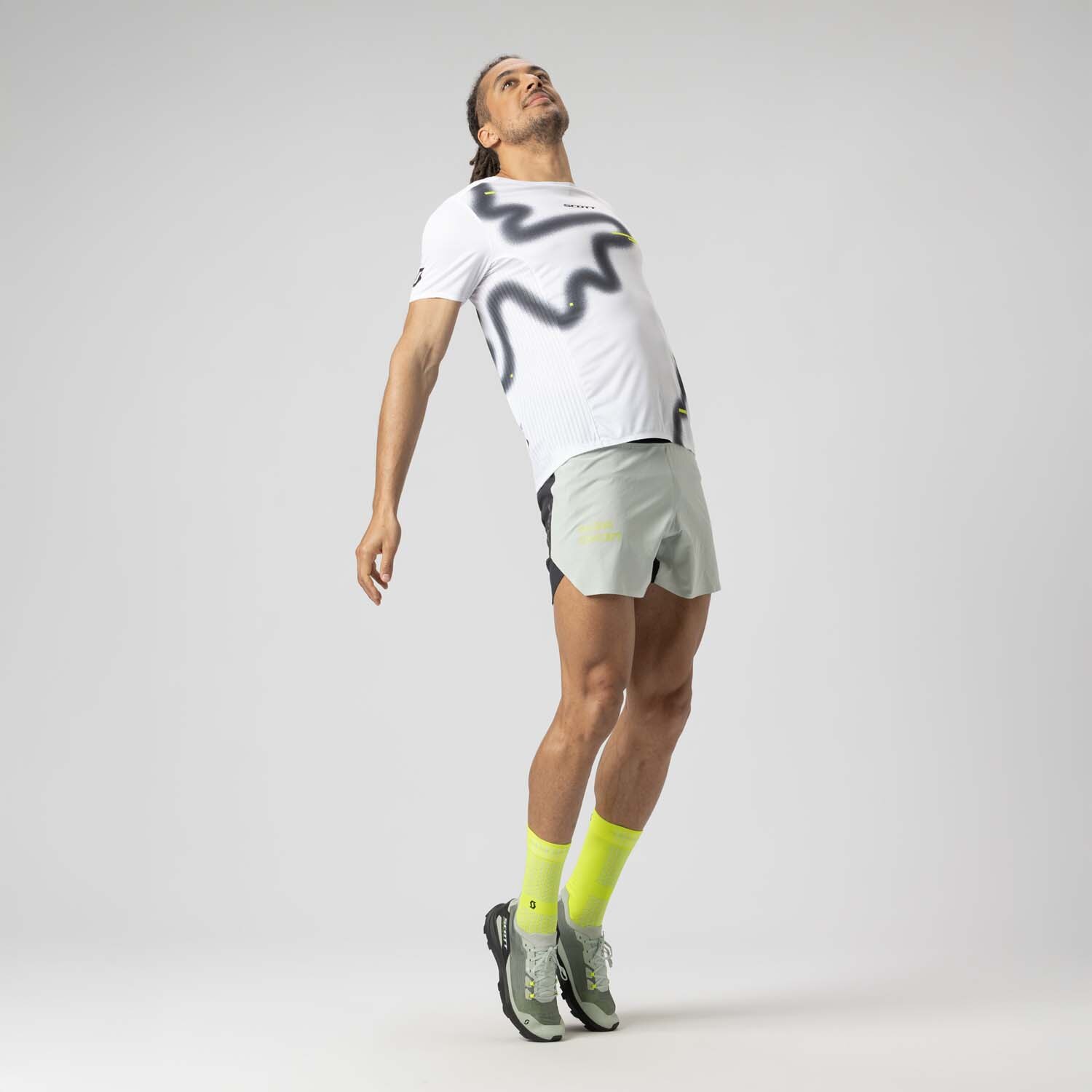 Camiseta de trail running de hombre RC RUN SS Scott - Blanco Blanco-4