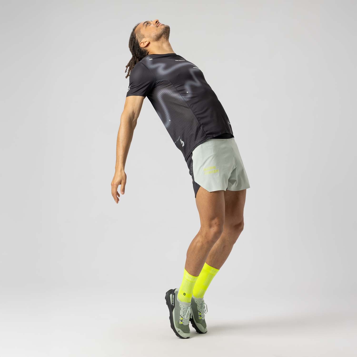 Camiseta de trail running de hombre RC RUN SS Scott - Negro Negro-4