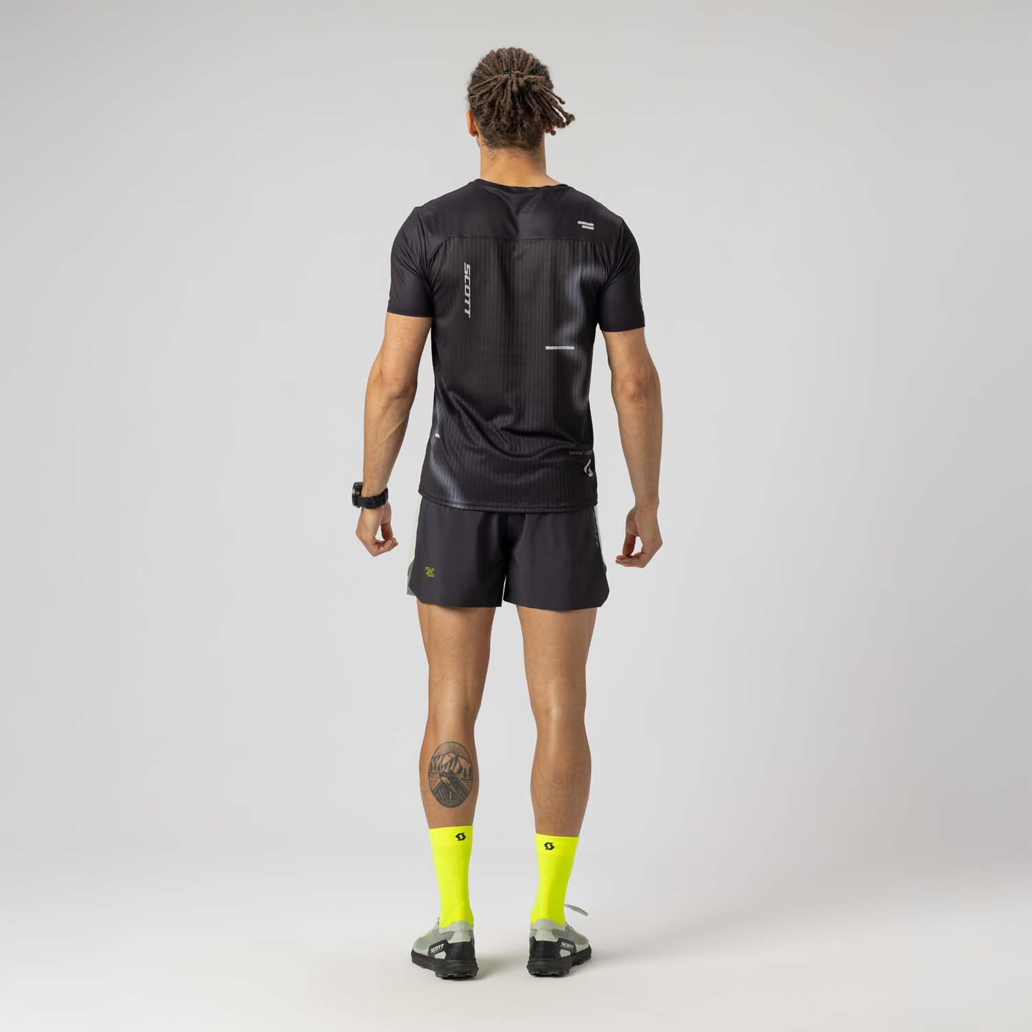 Camiseta de trail running de hombre RC RUN SS Scott - Negro Negro-6