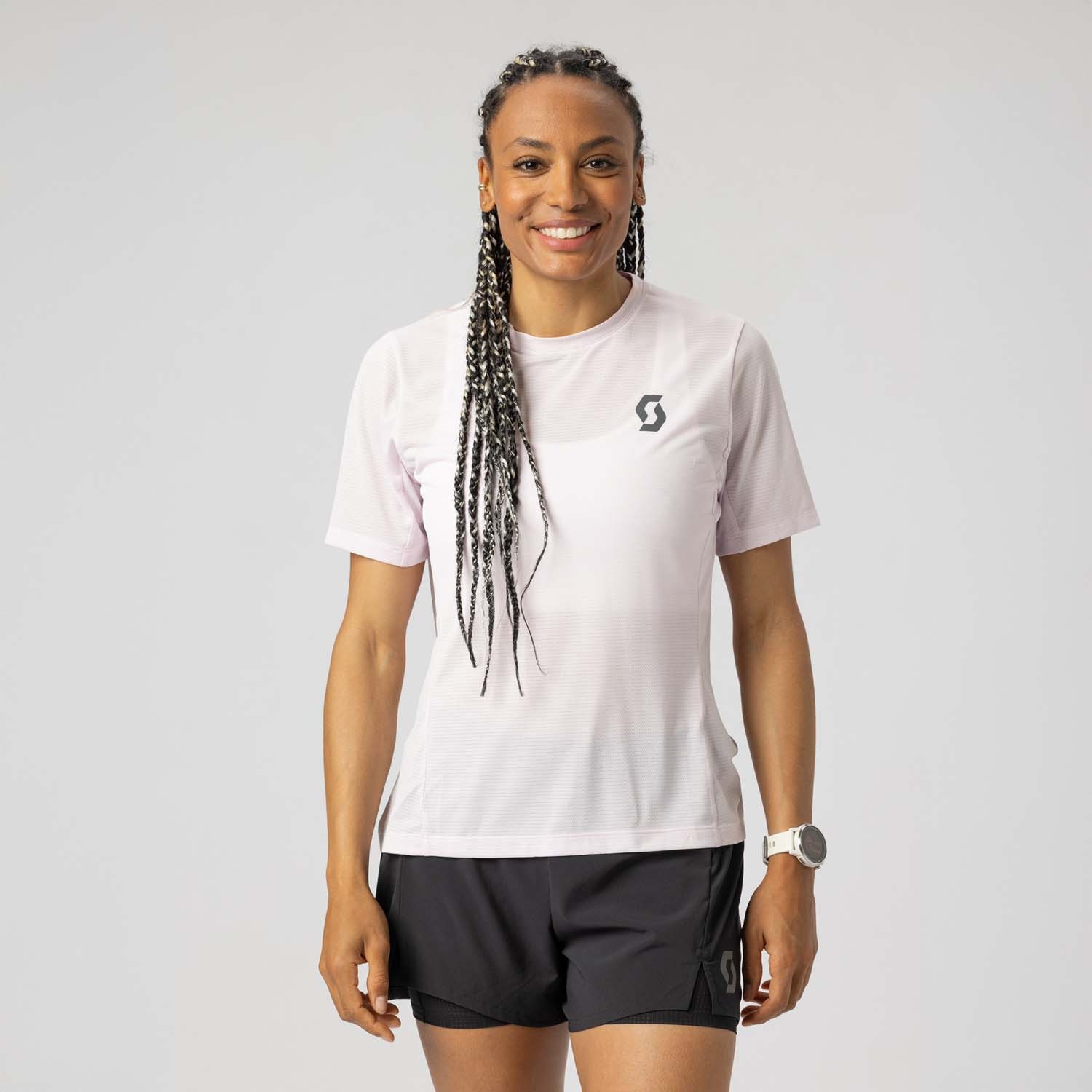 Camiseta de running de mujer ENDURANCE LT SS Scott - Rosa claro Rosa claro-3