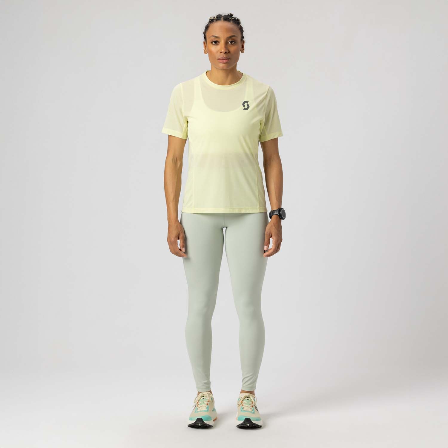 Camiseta de running de mujer ENDURANCE LT SS Scott - Amarillo Amarillo-3