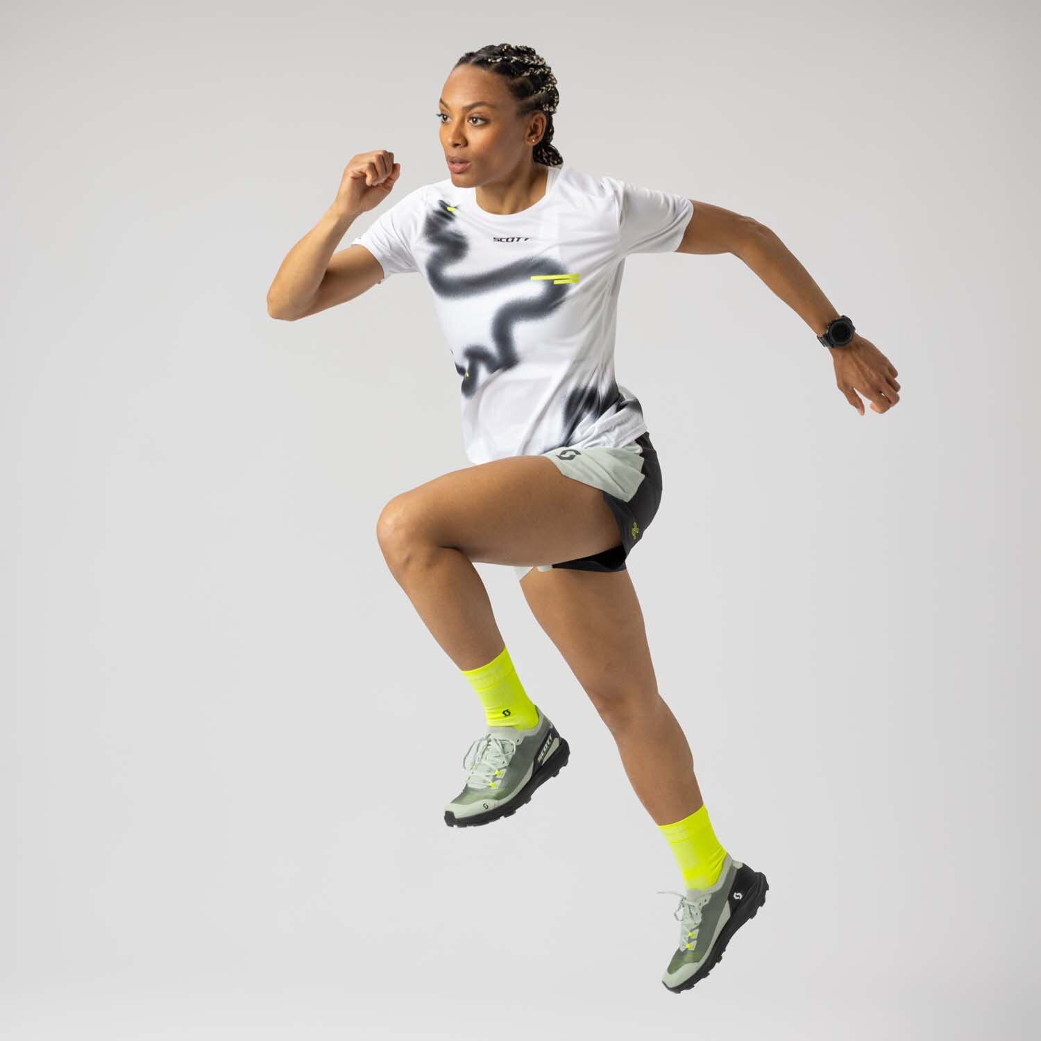 Camiseta de trail running de mujer RC RUN SS Scott - Blanco Blanco-5