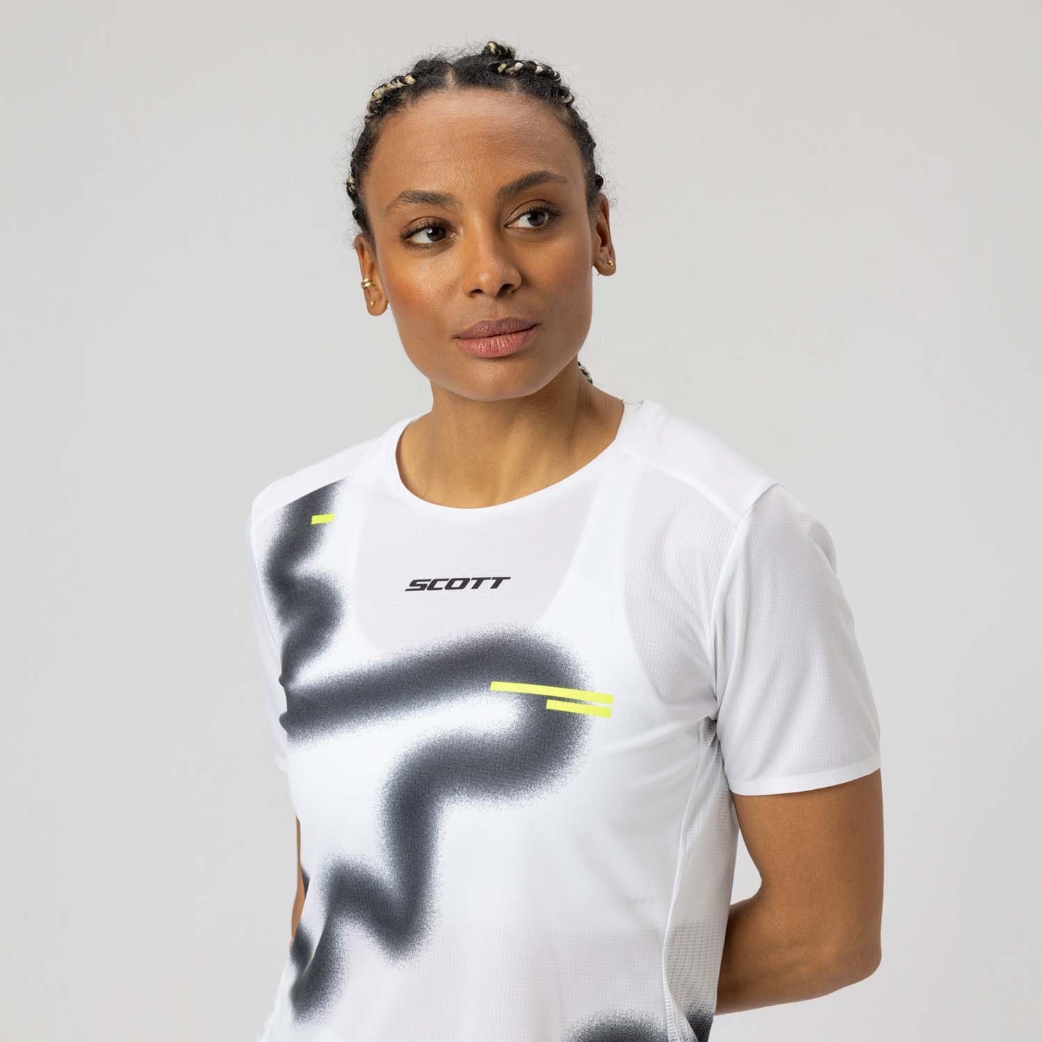Camiseta de trail running de mujer RC RUN SS Scott - Blanco Blanco-6