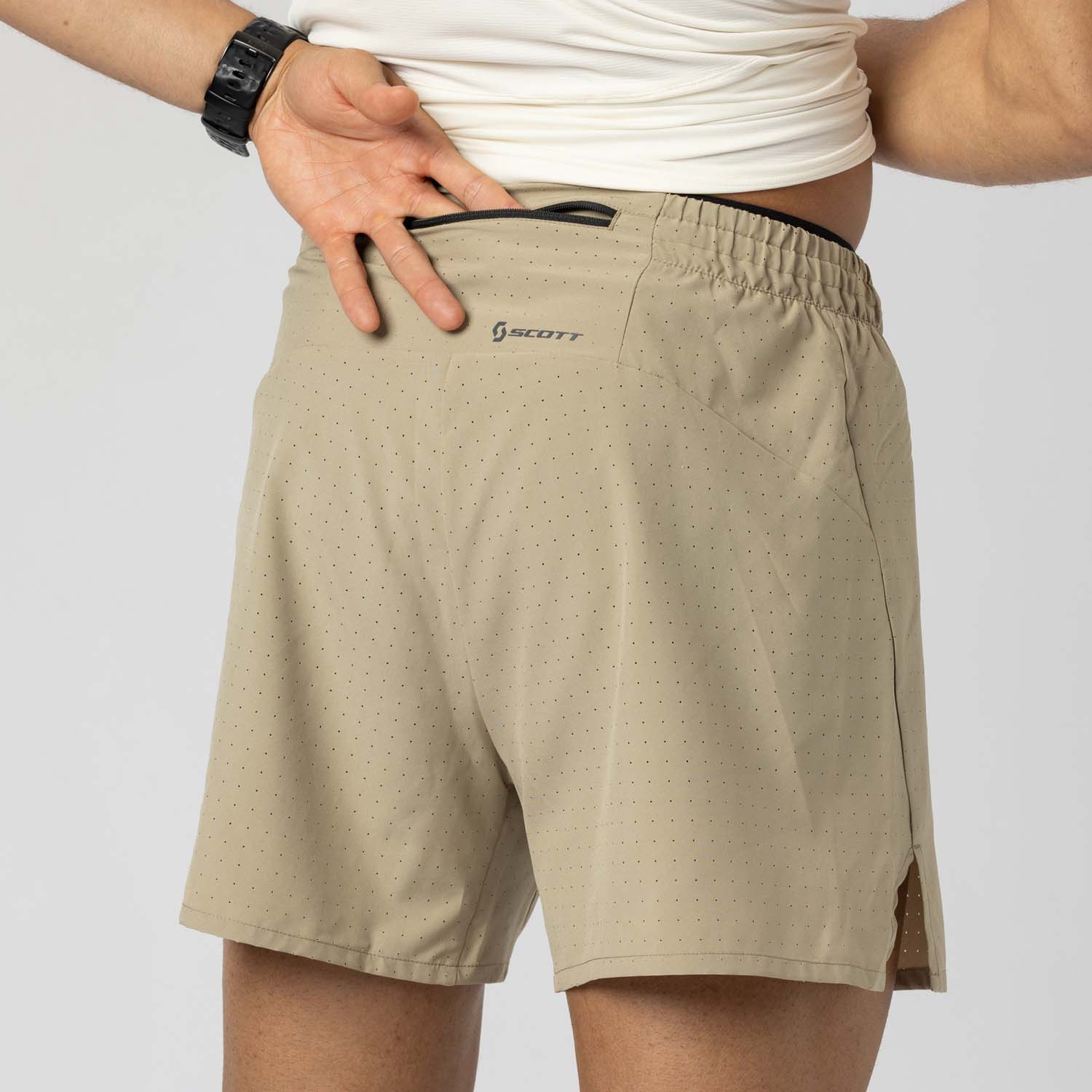 Imagen 8 de Short de trail running de hombre ENDURANCE VENTED Scott - Marrón Marrón