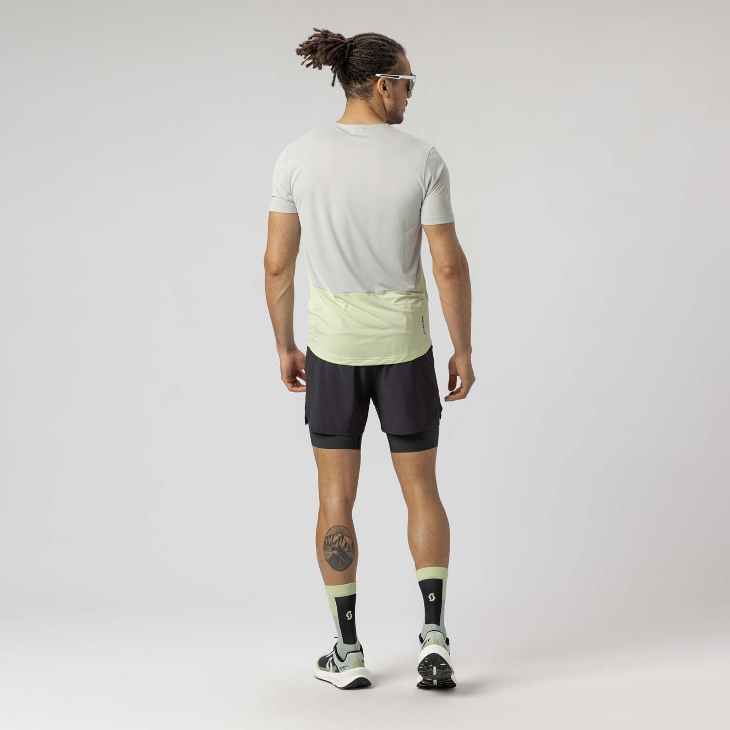 Camiseta de running de hombre ENDURANCE TECH SS Scott - Gris / Amarillo Gris / Amarillo-2
