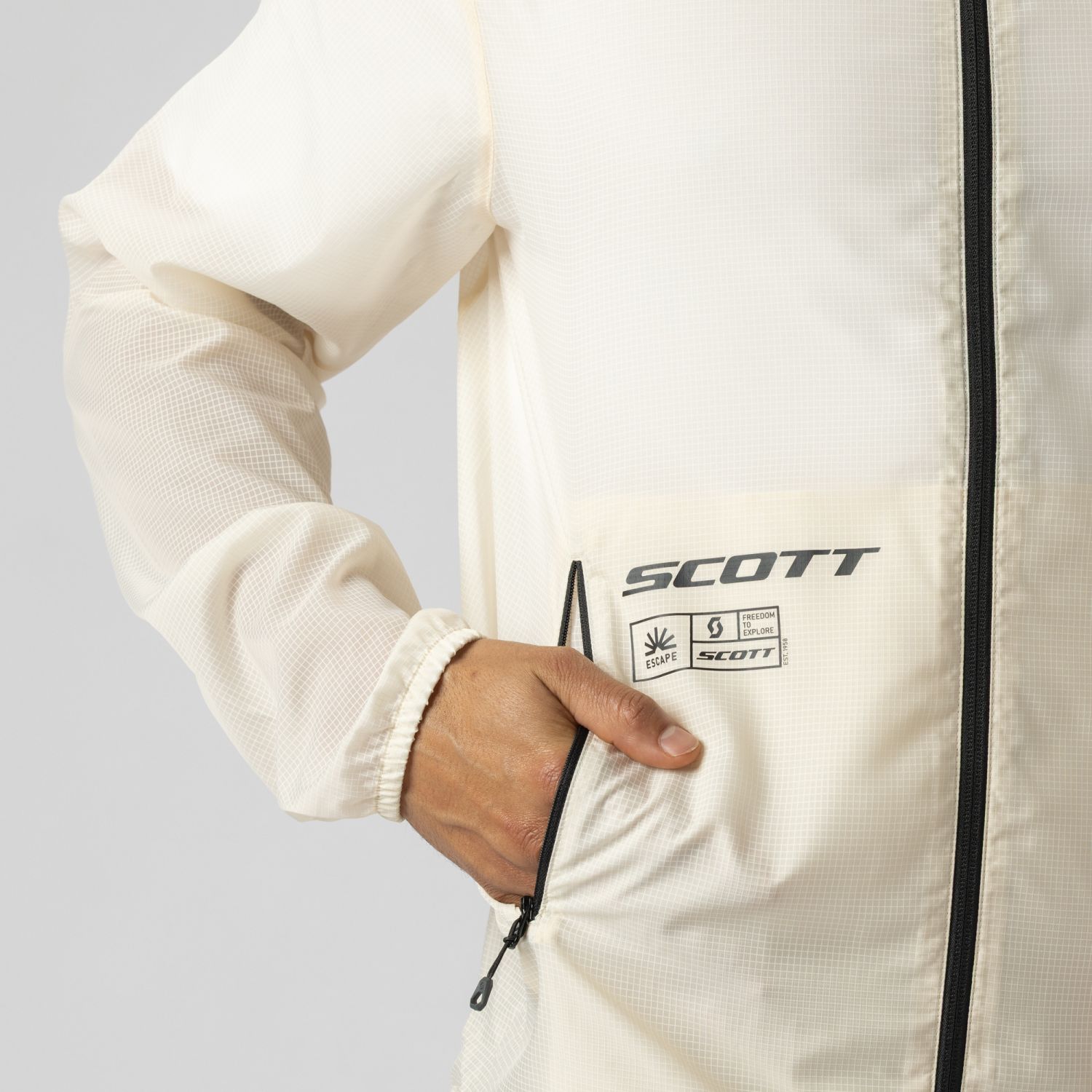 Chaqueta cortavientos de hombre EXPLORAIR ESE LT WB Scott - Blanco roto Blanco roto-5