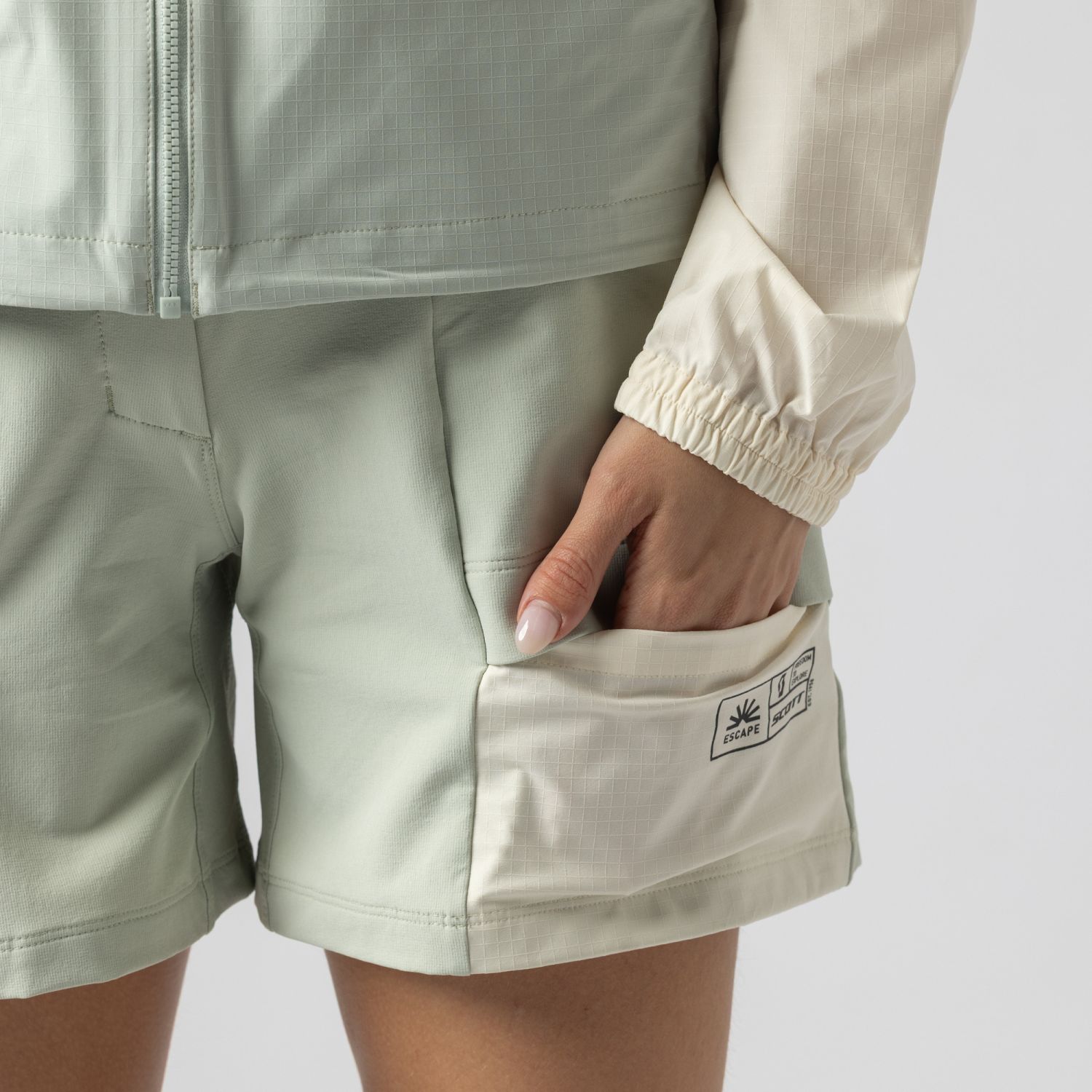 Pantalón corto de montaña de mujer EXPLORAIR ESCAPE Scott - Gris claro Gris claro-5
