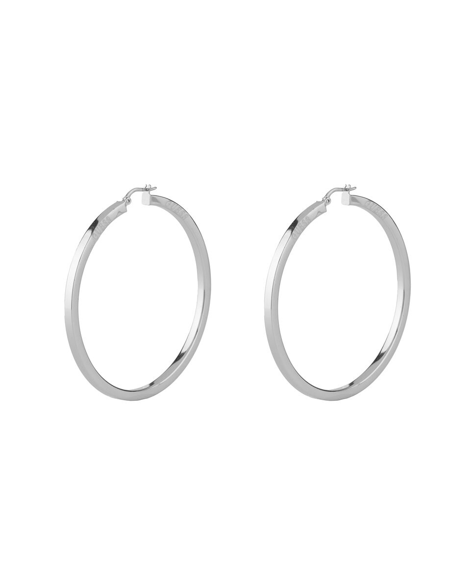 Pendientes Hoops i did it again de acero plateado Plata-1