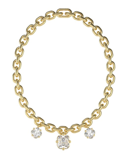 Imagen 0 de Collar Flashing lights de acero dorado