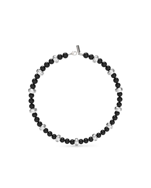 Imagen 0 de Collar de hombre Edgy styles de acero plateado
