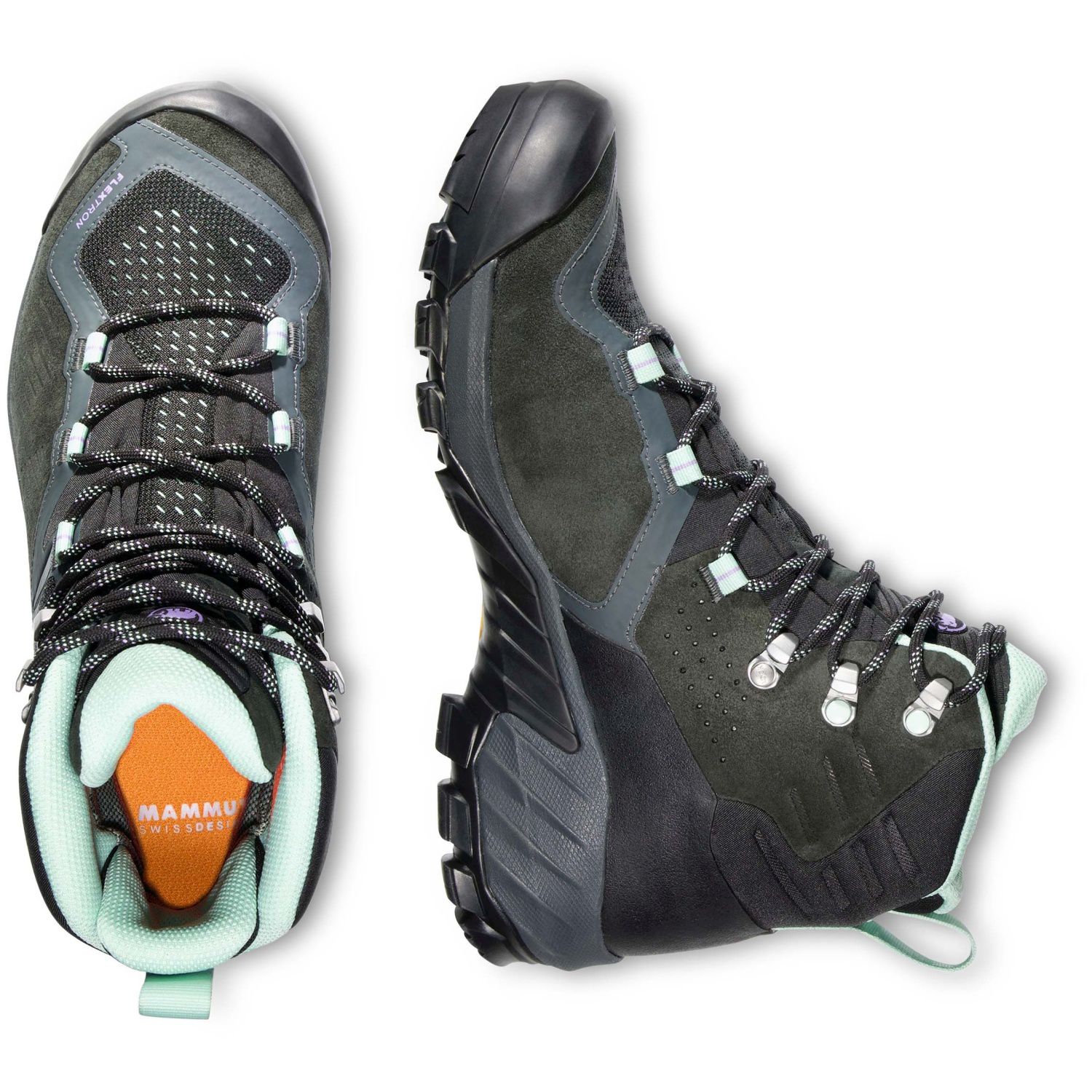 Botas de montaña de mujer SAPUEN HIGH Gore-Tex Mammut - Negro / Azul Negro / Azul-7