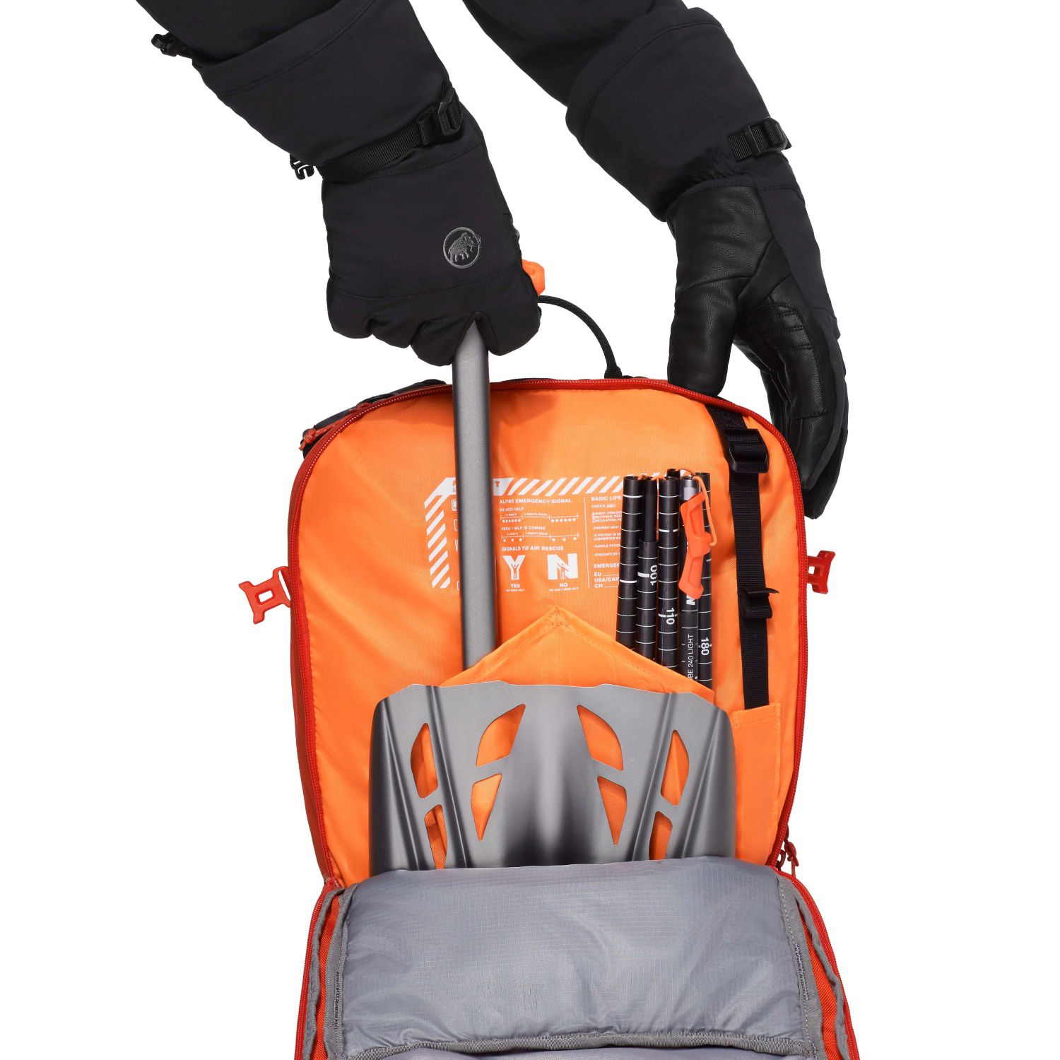 Mochila de esquí NIRVANA 22 L Mammut - Verde Rojo-4