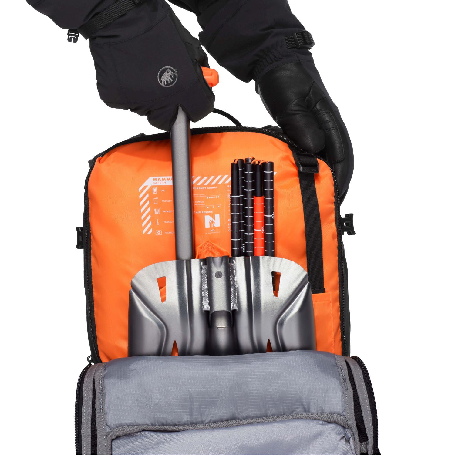 Mochila de esquí NIRVANA 28 L Mammut - Verde Negro-3