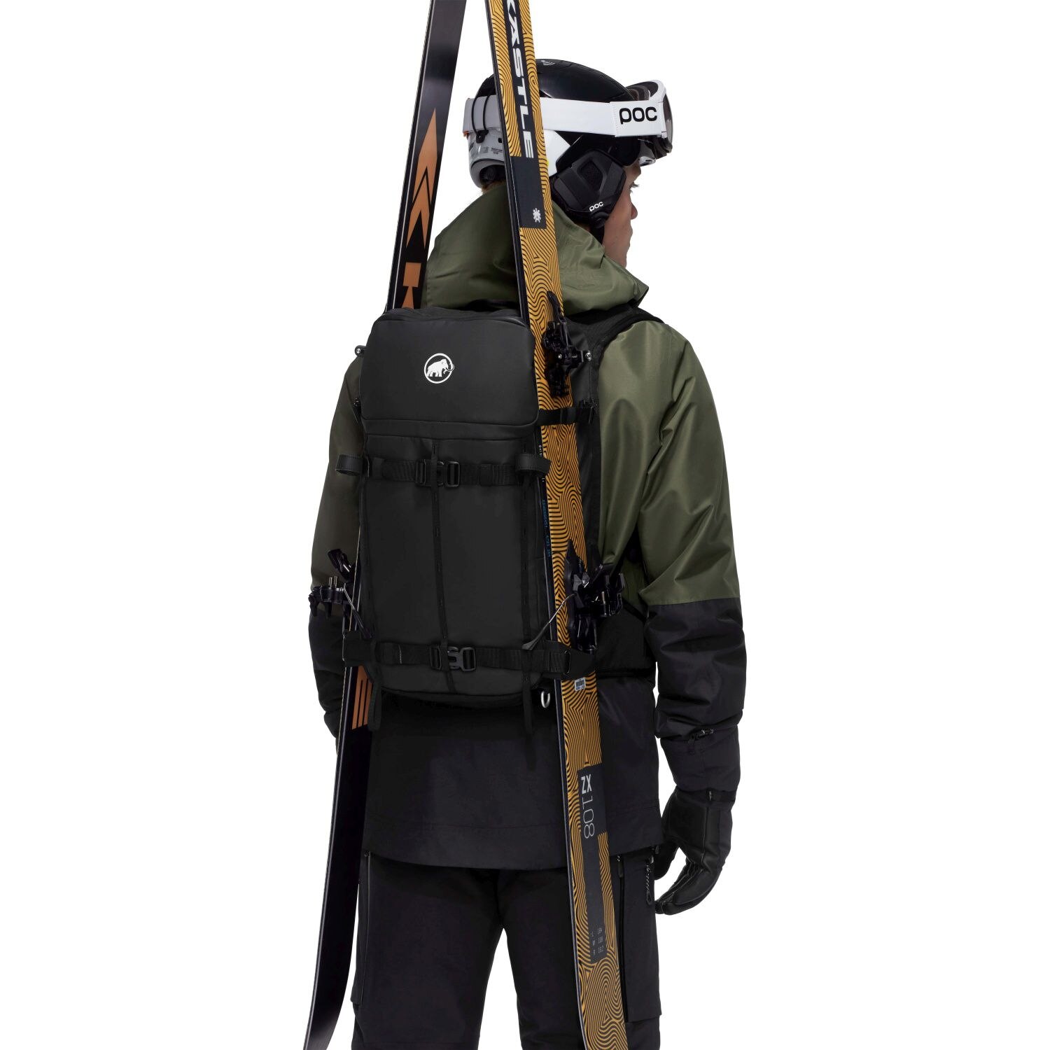 Mochila de esquí NIRVANA 28 L Mammut - Verde Negro-5
