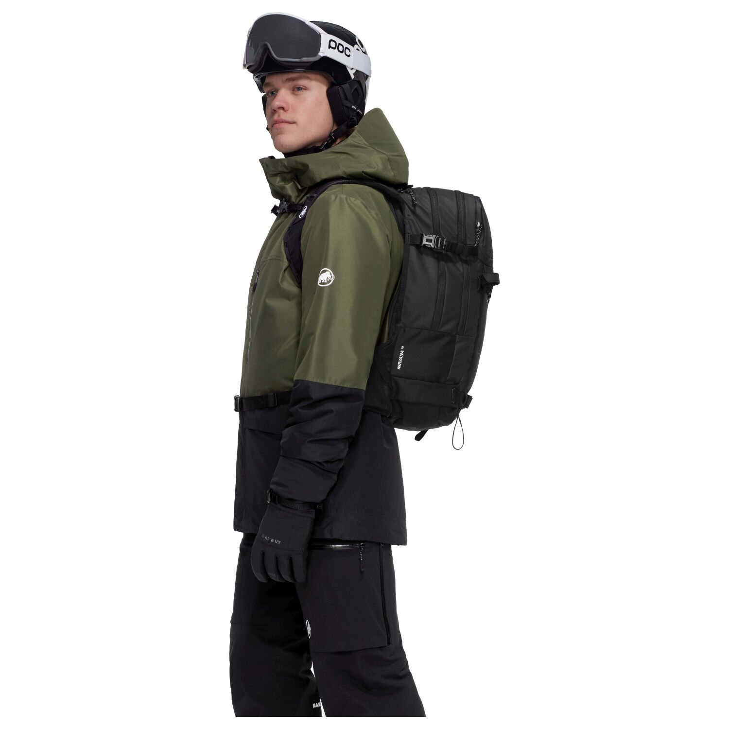Mochila de esquí NIRVANA 28 L Mammut - Verde Negro-6