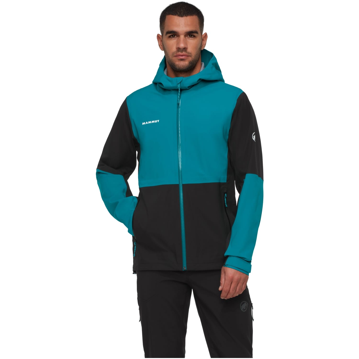 Mammut Chaqueta de montaña de hombre LINARD GUIDE impermeable Negro / Azul