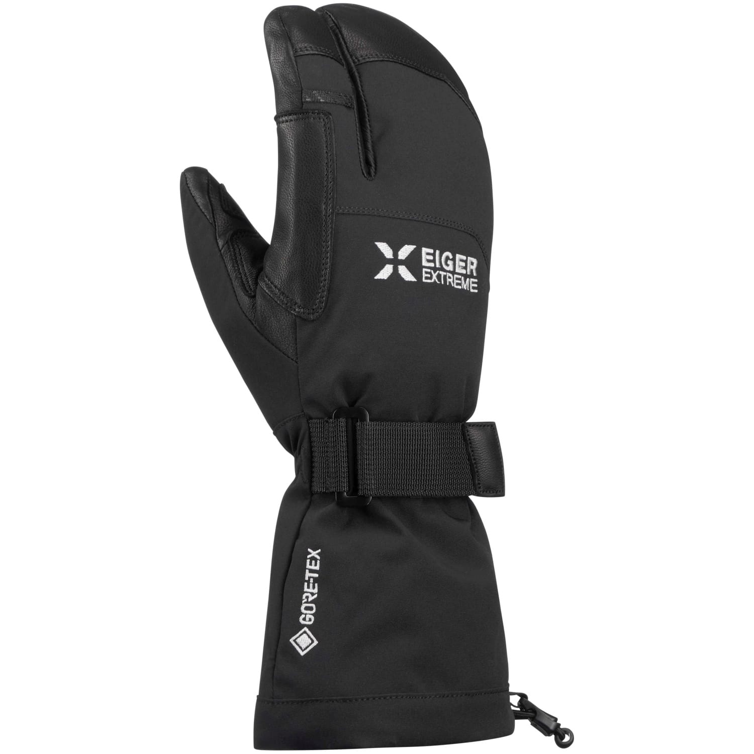 Guantes de montaña unisex EIGER NORDWAND WARM 3-FINGER Mammut Negro Negro-1