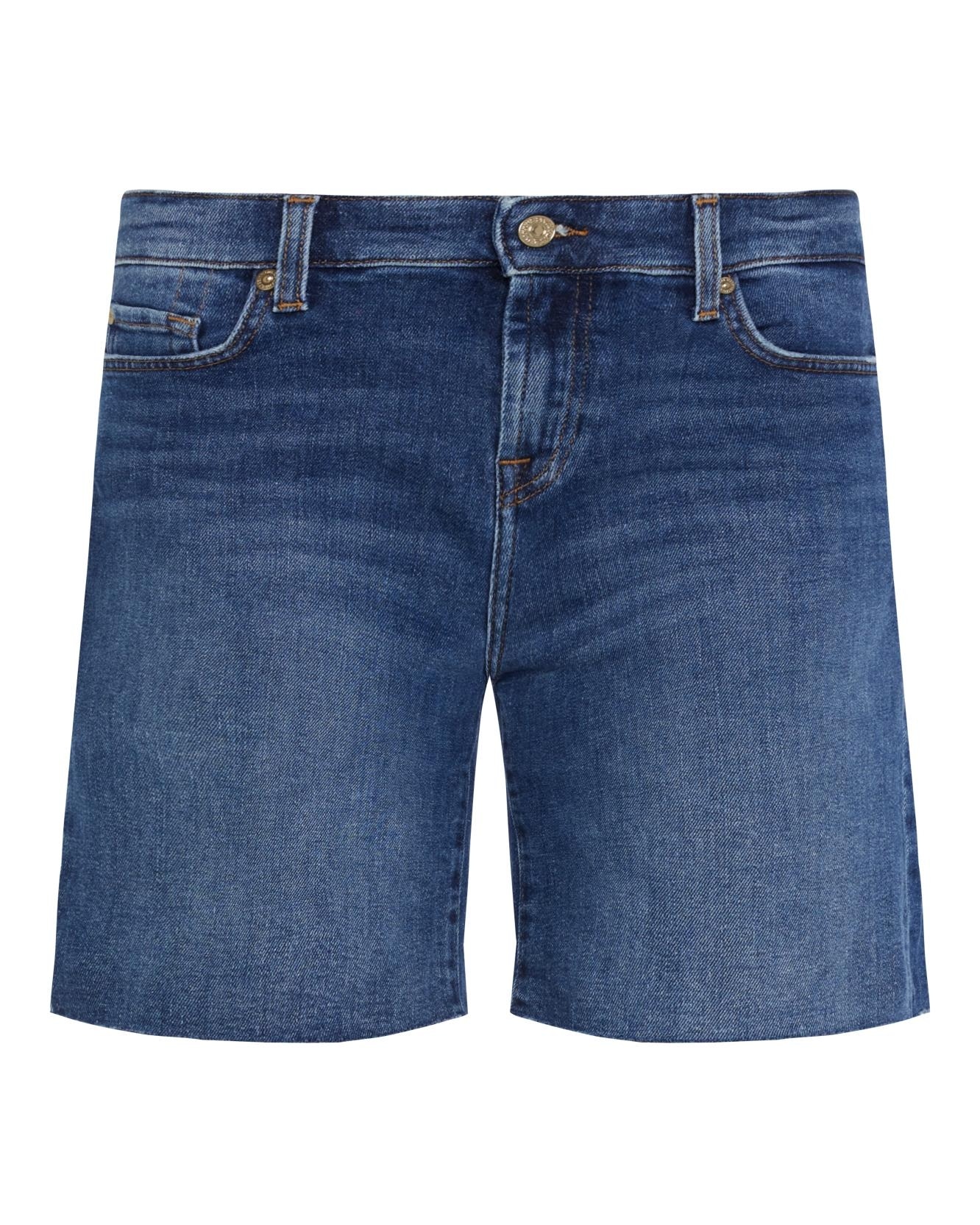 Shorts de mujer boy de tiro medio - 7 For all mankind - Azul marino Azul marino-5