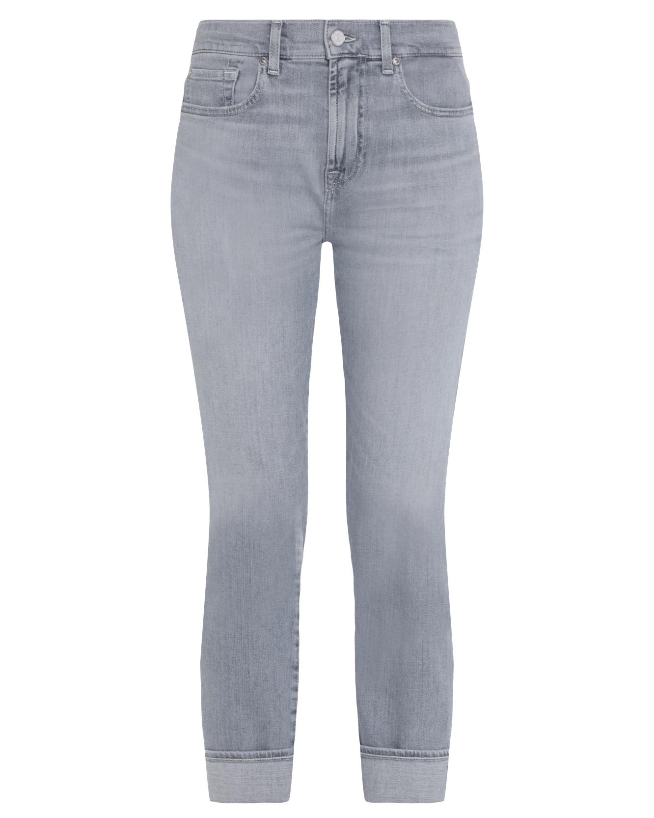 Vaquero boyfriend de mujer relaxed skinny de tiro medio - 7 For all mankind - Gris Gris-5