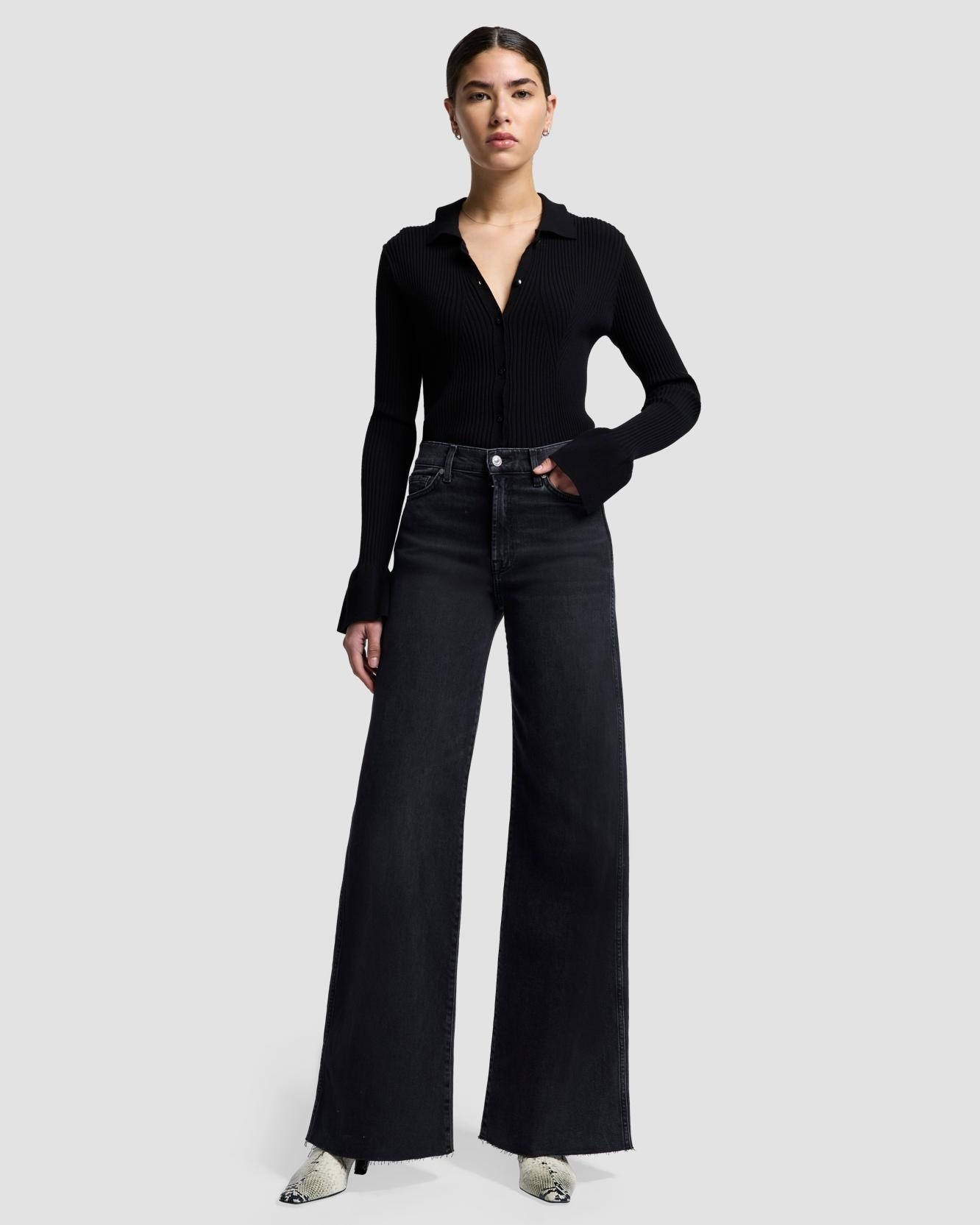 7 For all mankind - Vaquero campana de mujer lotta de tiro alto.