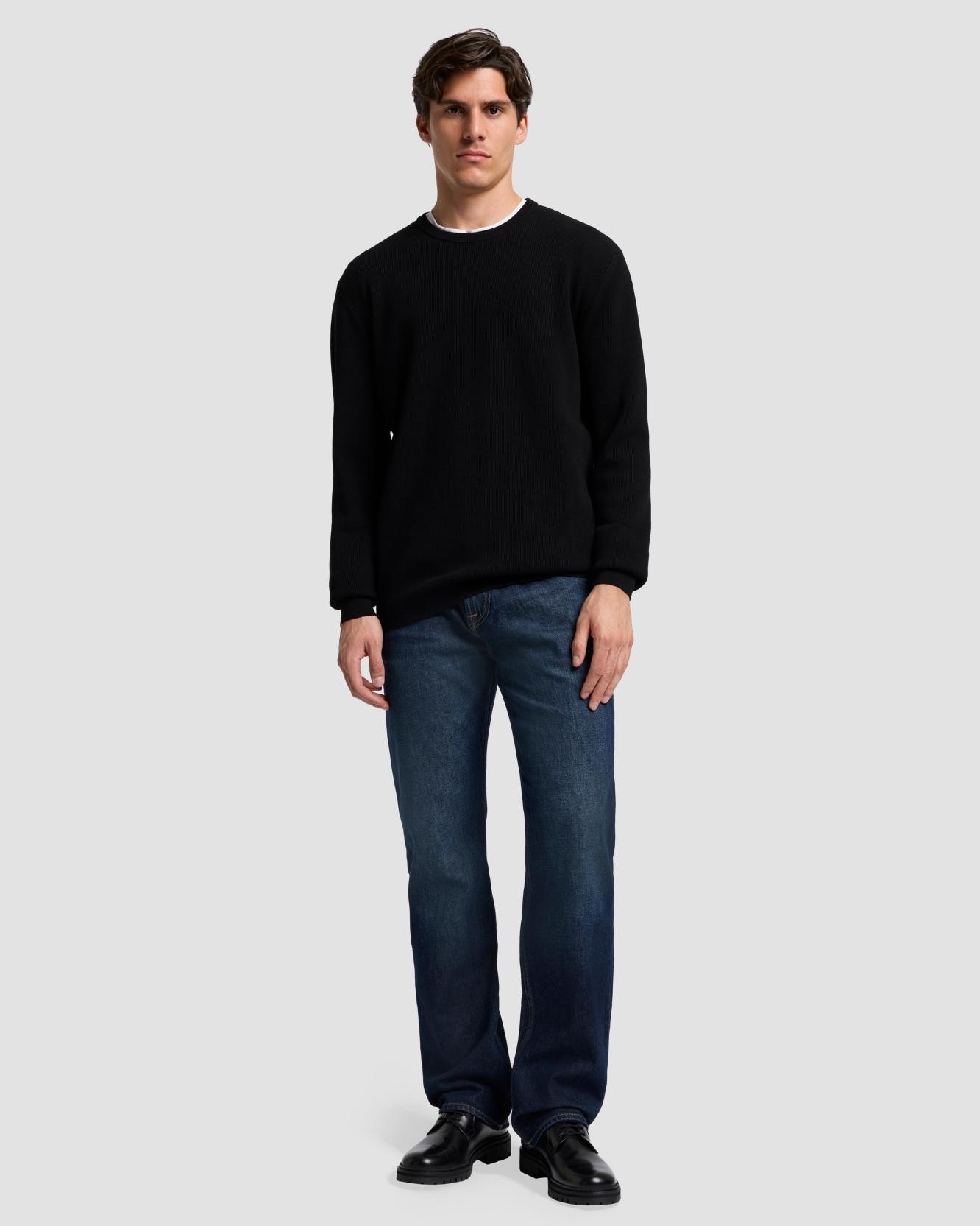 7 For all mankind - Vaqueros de hombre regular de tiro medio en color azul marino.