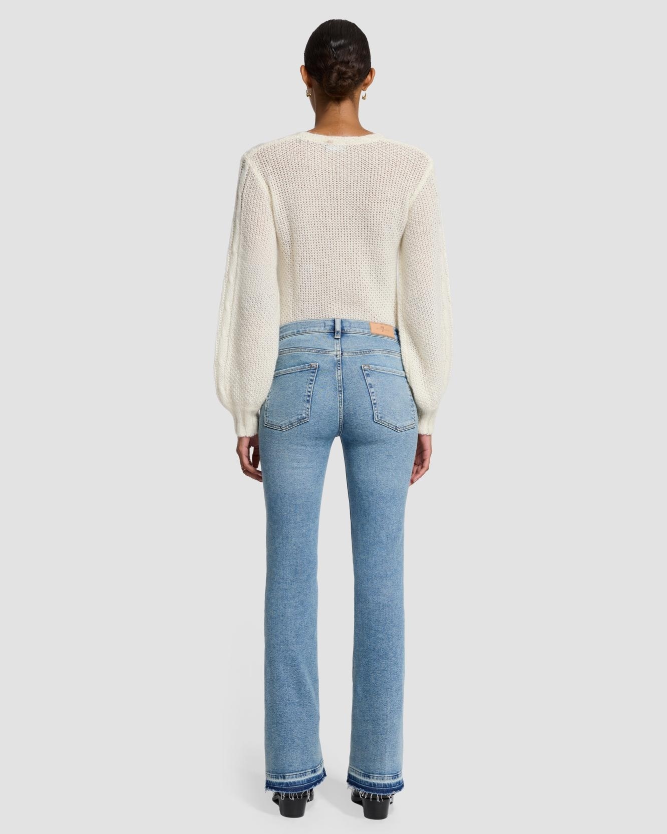 Vaquero campana de mujer bootcut de tiro medio - 7 For all mankind - Azul claro Azul claro-3
