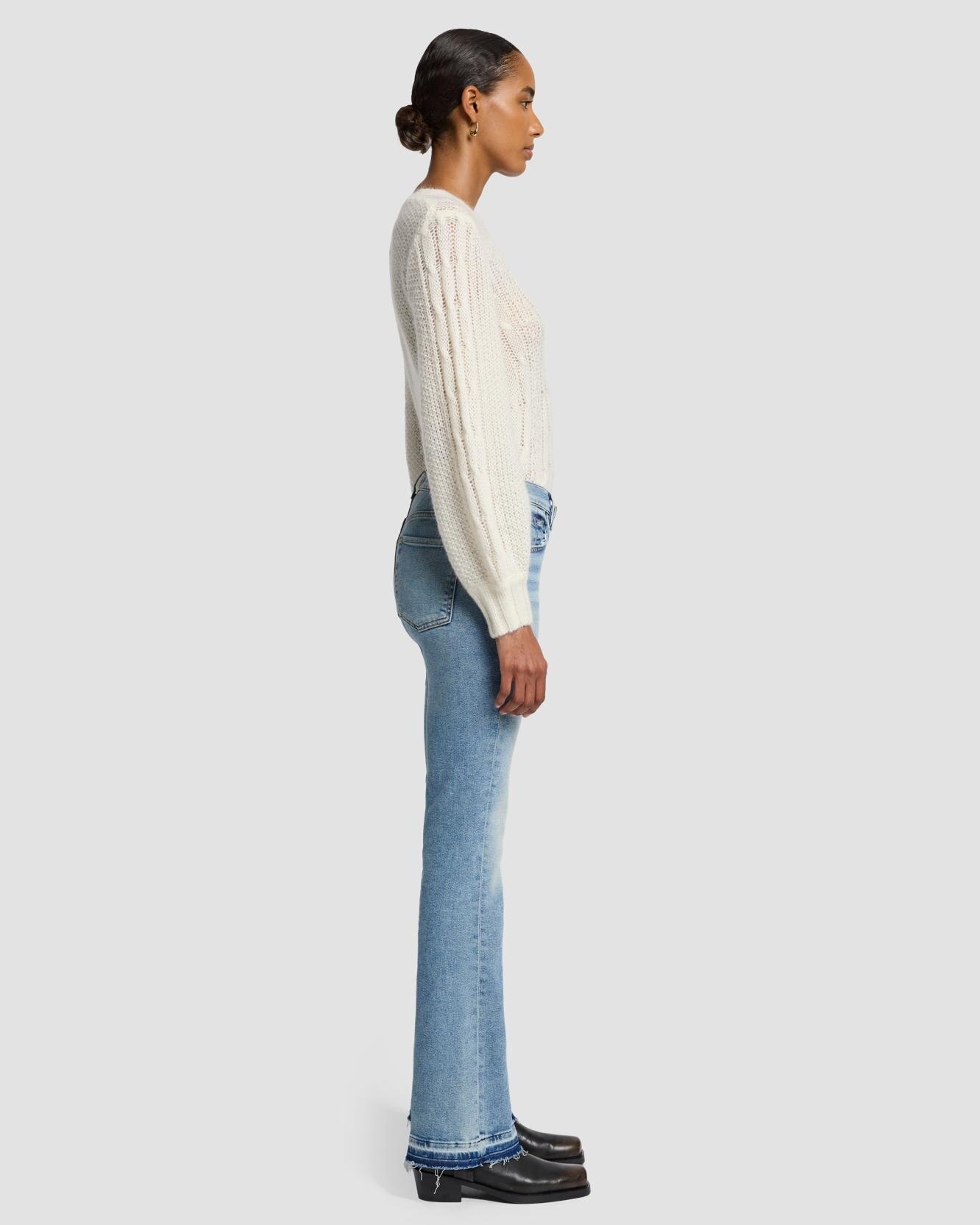 Vaquero campana de mujer bootcut de tiro medio - 7 For all mankind - Azul claro Azul claro-5