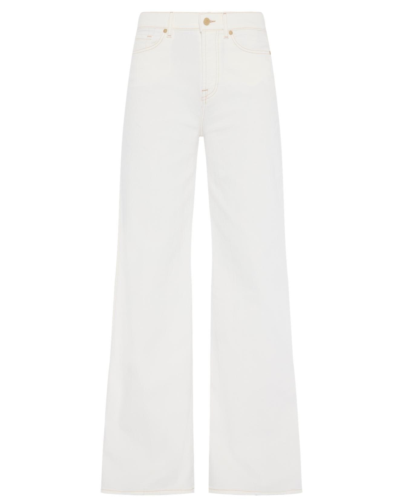Vaquero campana de mujer Lotta de tiro alto - 7 For all mankind - Blanco Blanco-6