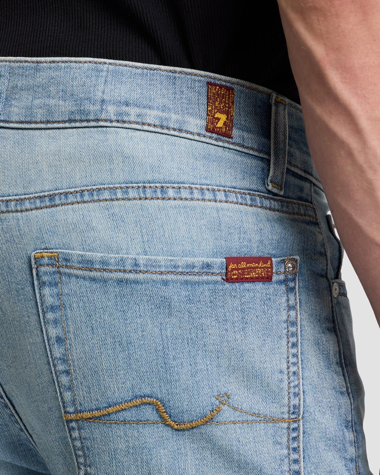 Imagen 3 de Vaqueros de hombre slim de tiro medio en color - 7 For all mankind - Azul claro Azul claro