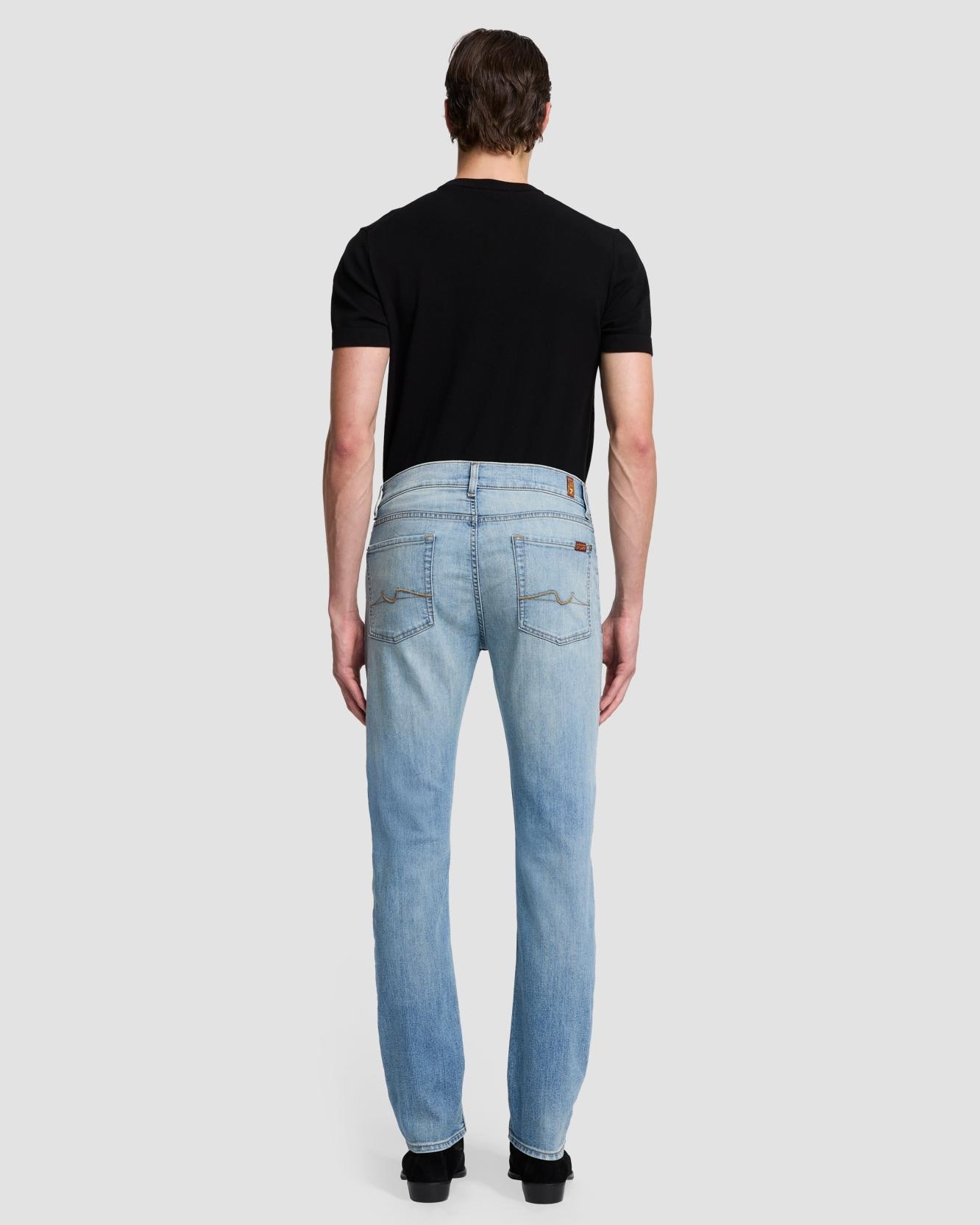 Imagen 4 de Vaqueros de hombre slim de tiro medio en color - 7 For all mankind - Azul claro Azul claro