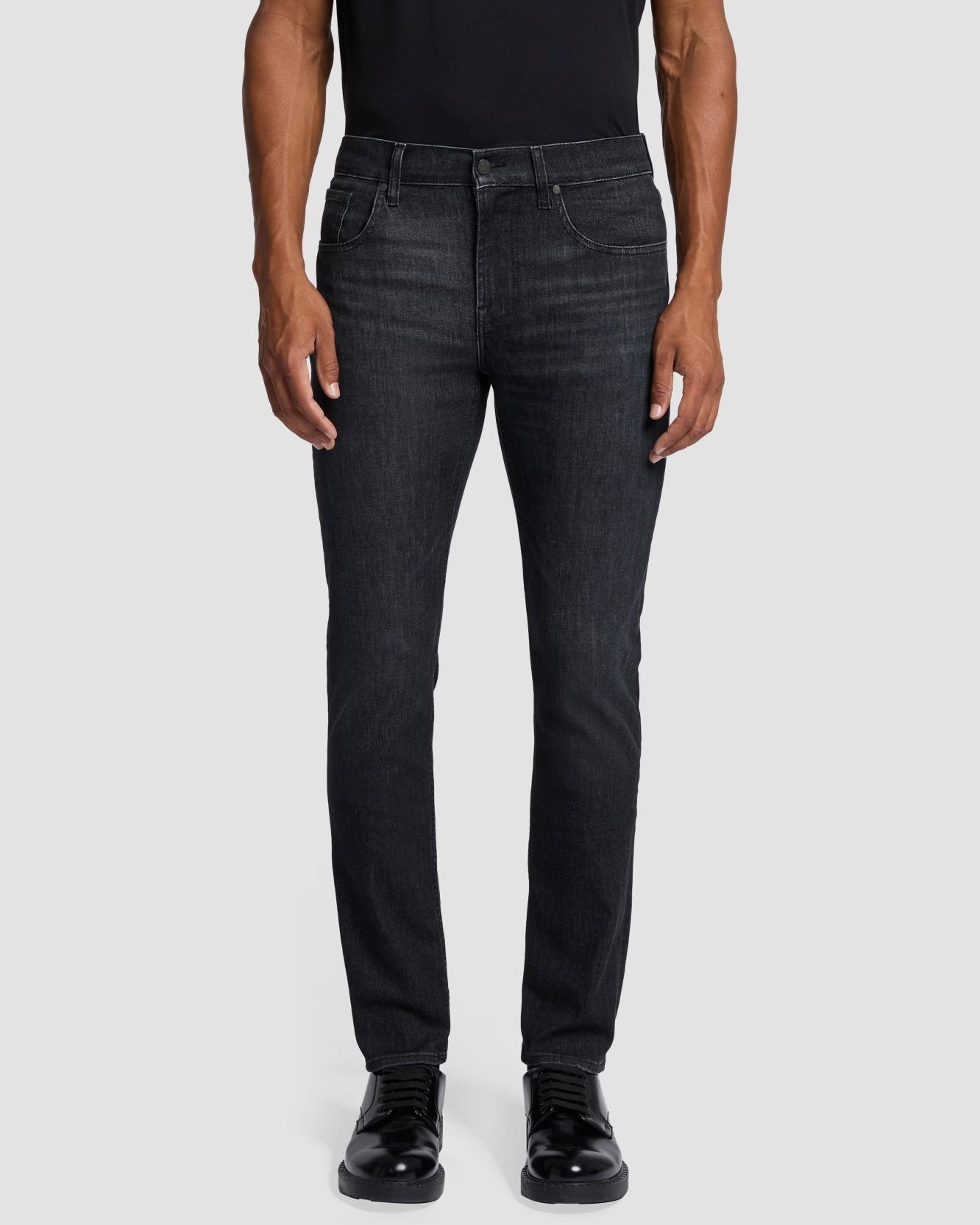 Imagen 2 de Vaqueros de hombre slim de tiro medio en color - 7 For all mankind - Negro Negro
