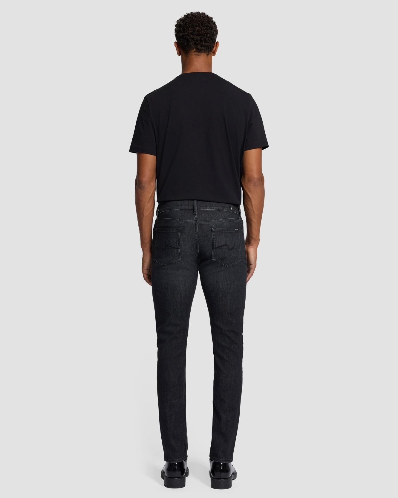Imagen 4 de Vaqueros de hombre slim de tiro medio en color - 7 For all mankind - Negro Negro