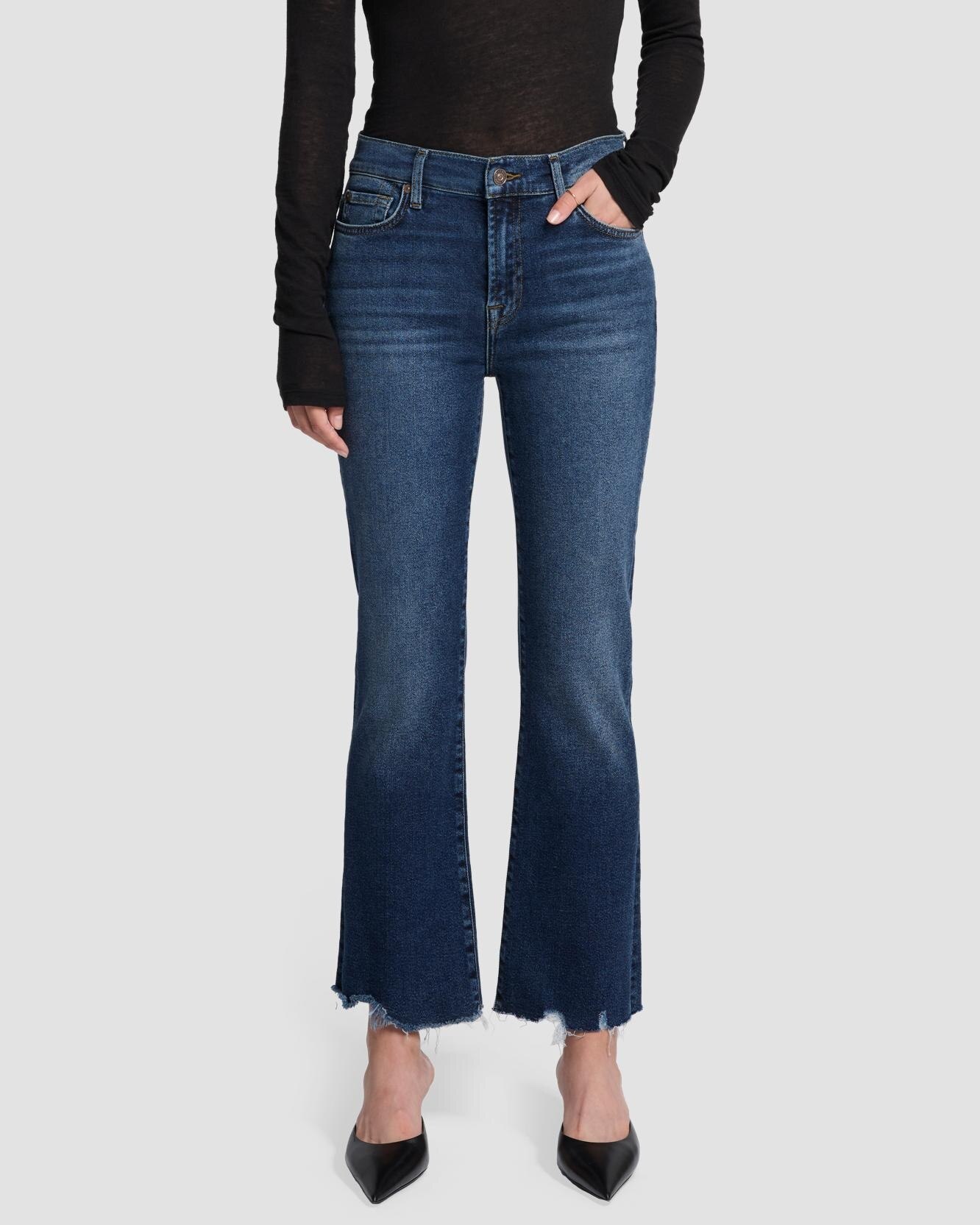 Vaquero campana de mujer daisy ankle boot de tiro medio - 7 For all mankind - Azul marino Azul marino-2
