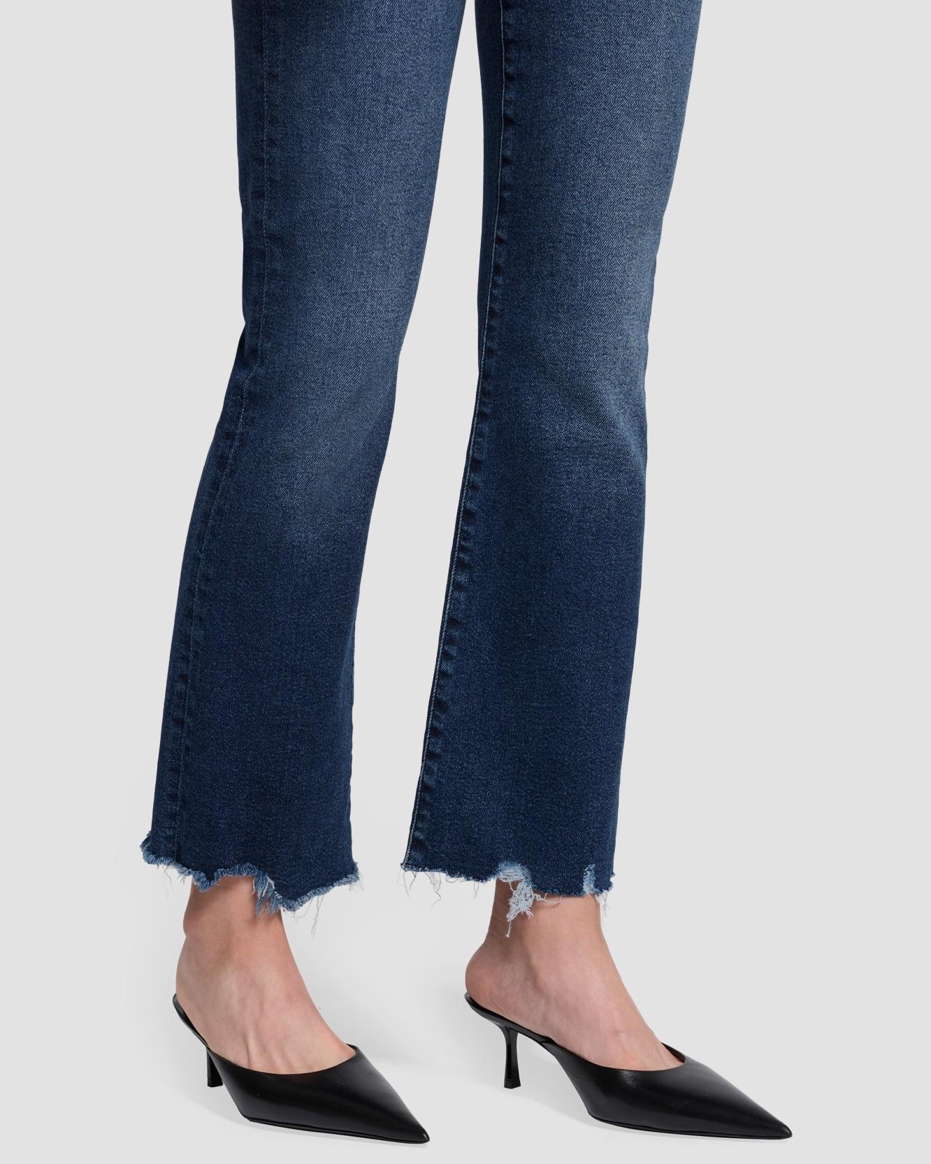 Vaquero campana de mujer daisy ankle boot de tiro medio - 7 For all mankind - Azul marino Azul marino-4
