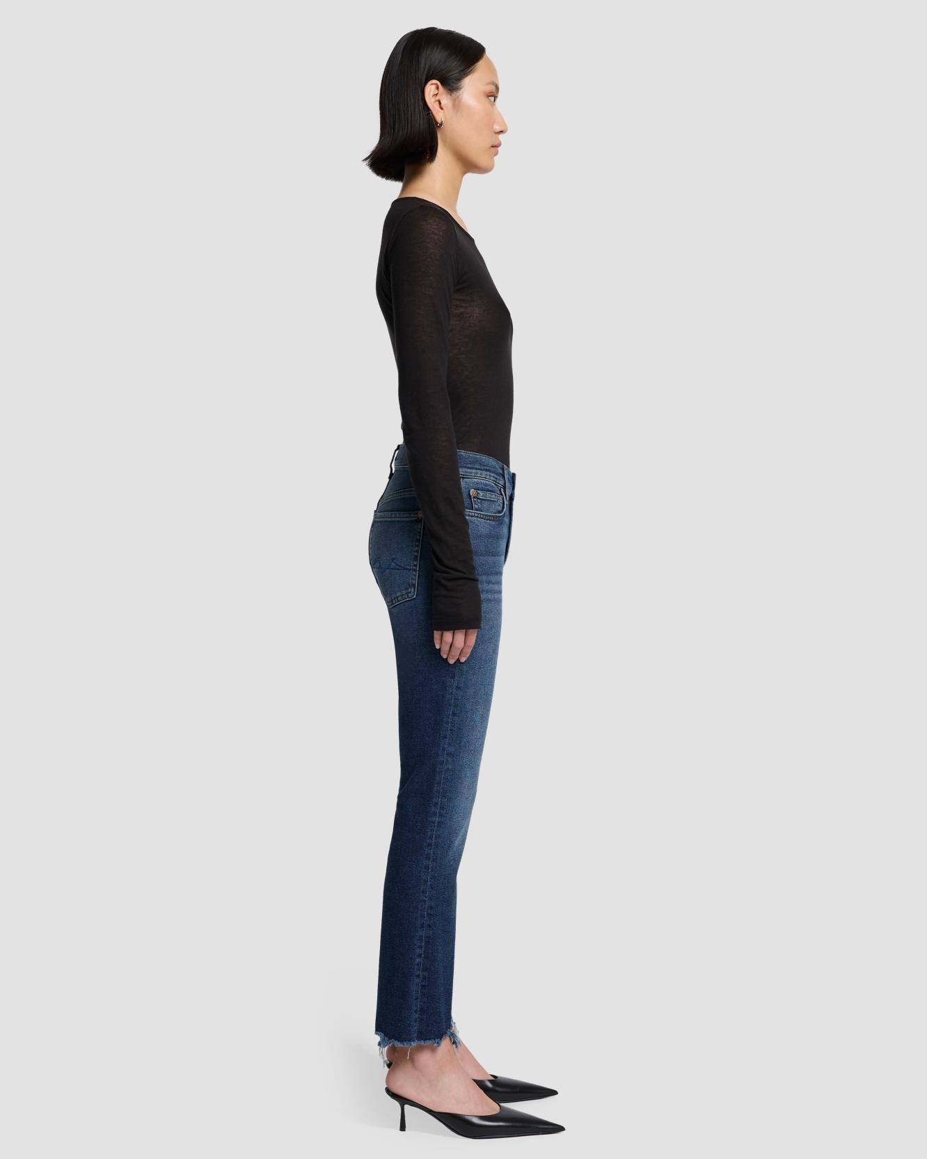 Vaquero campana de mujer daisy ankle boot de tiro medio - 7 For all mankind - Azul marino Azul marino-5
