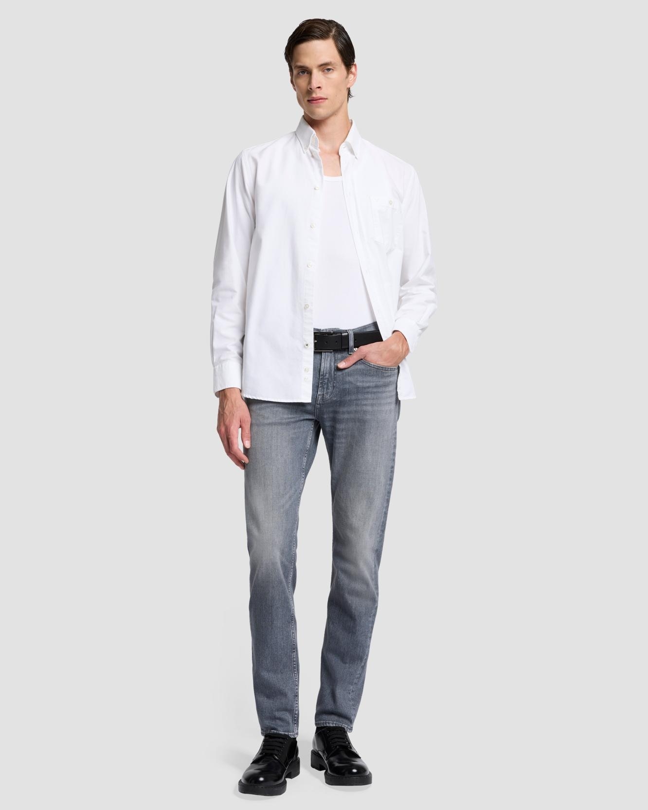 Imagen 0 de Vaqueros de hombre slim de tiro medio en color gris Gris